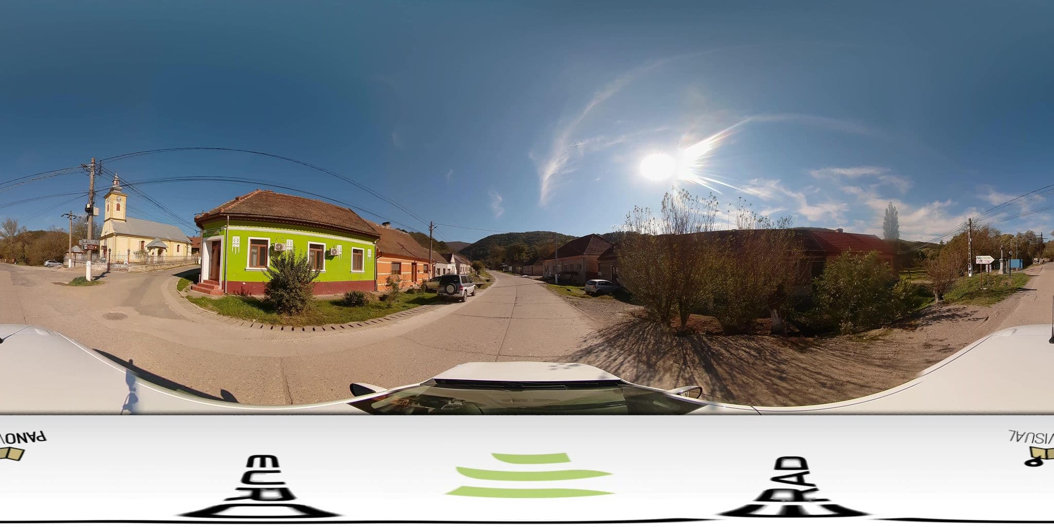 Street view near Pensiunea Dora, Cărbunari — © panovisual (CC BY-SA · Mapillary)
