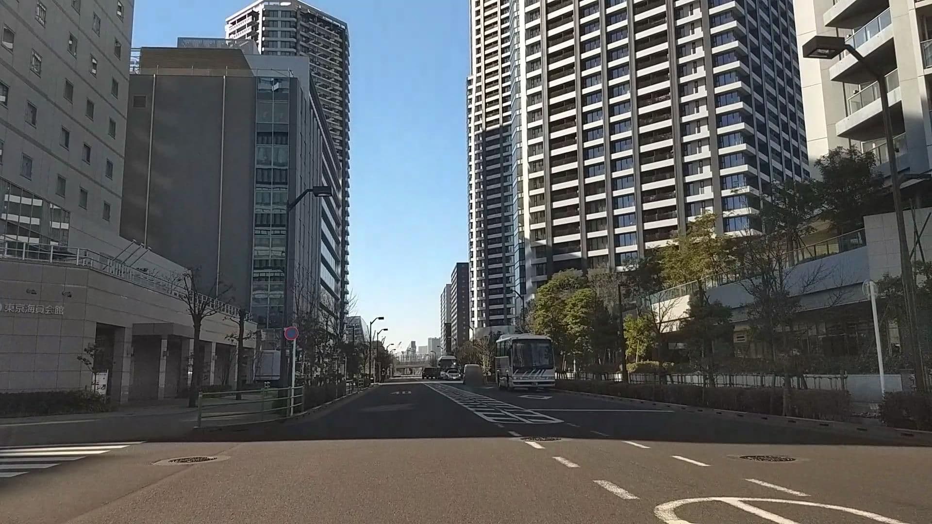 Street view near 東京海員会館, Kachidoki — © drivephotograph (CC BY-SA · Mapillary)