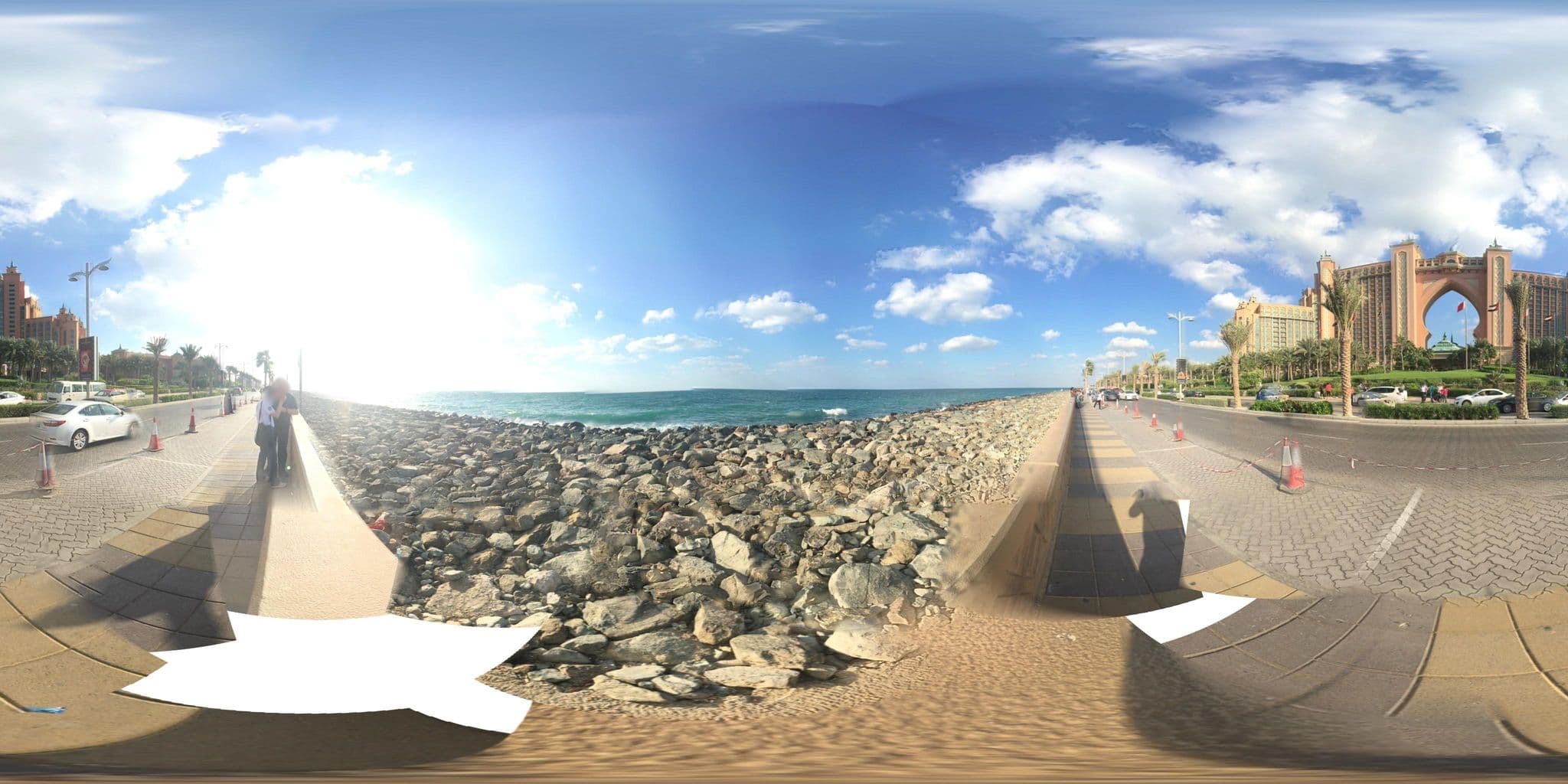 Street view near Grand Presidental Suite ( Atlantis Hotel ), The Palm Jumeirah — © benjaminiveagh (CC BY-SA · Mapillary)