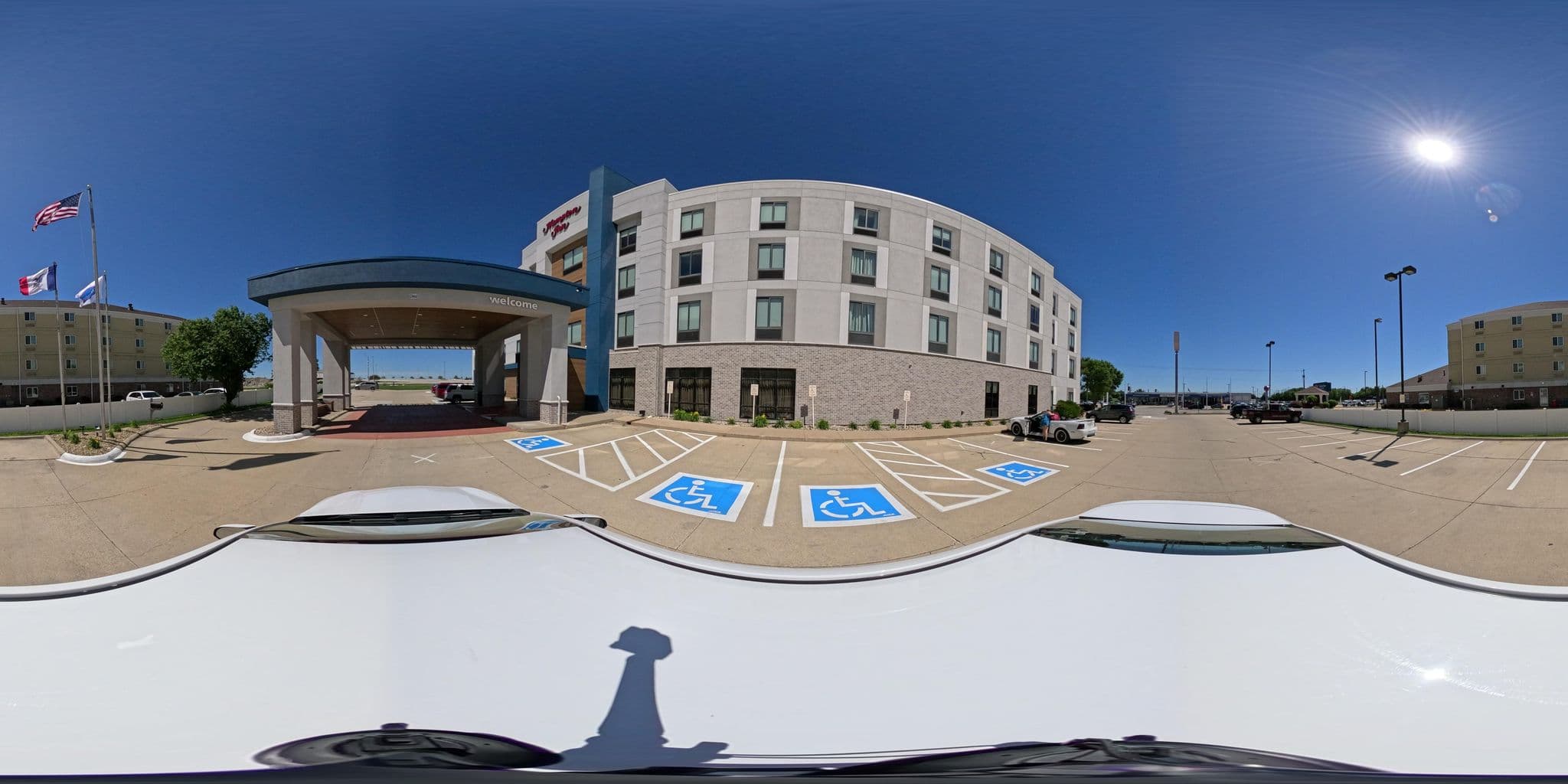 Street view near Candlewood Suites Waterloo- Cedar Falls, Evansdale — © FeetAndInches (CC BY-SA · Mapillary)