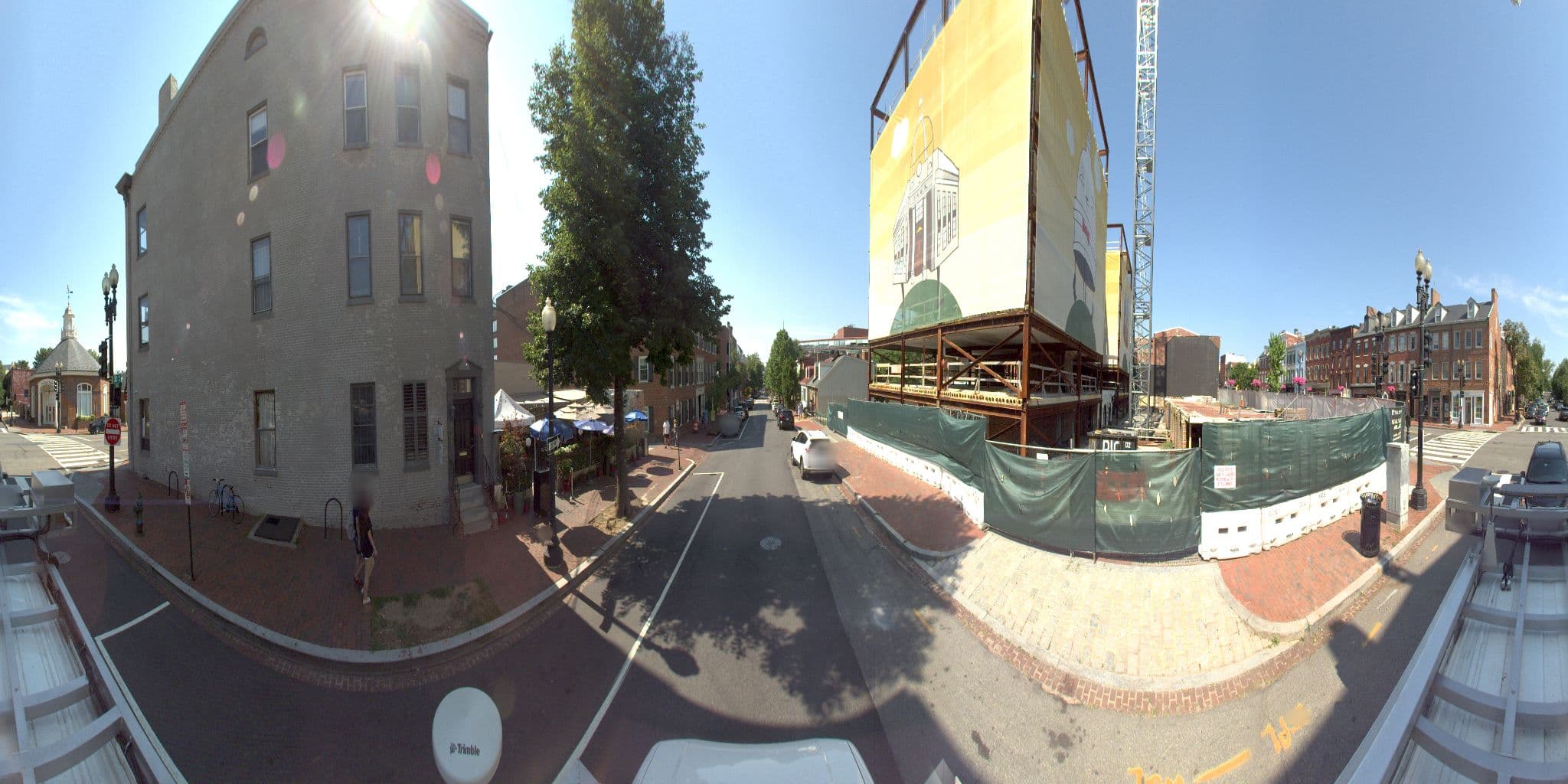Street view near The Latham Hotel, Foggy Bottom — © nupano (CC BY-SA · Mapillary)