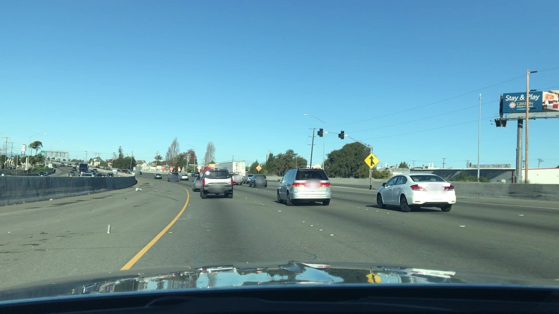 Street view near Hampton Inn Oakland Airport, Alameda — © lvl5 (CC BY-SA · Mapillary)