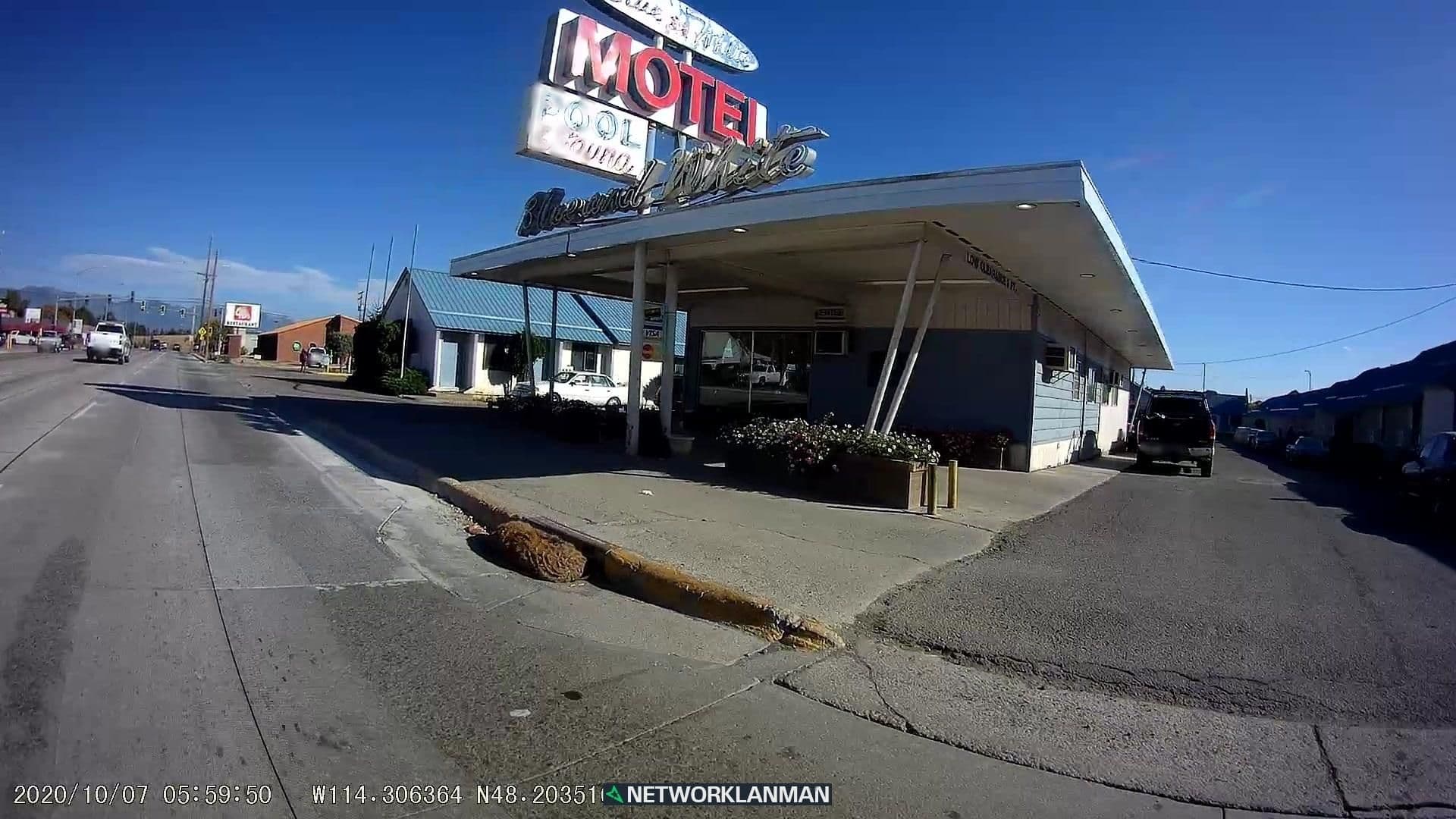 Street view near Blue and White Motel, Kalispell — © networklanman (CC BY-SA · Mapillary)