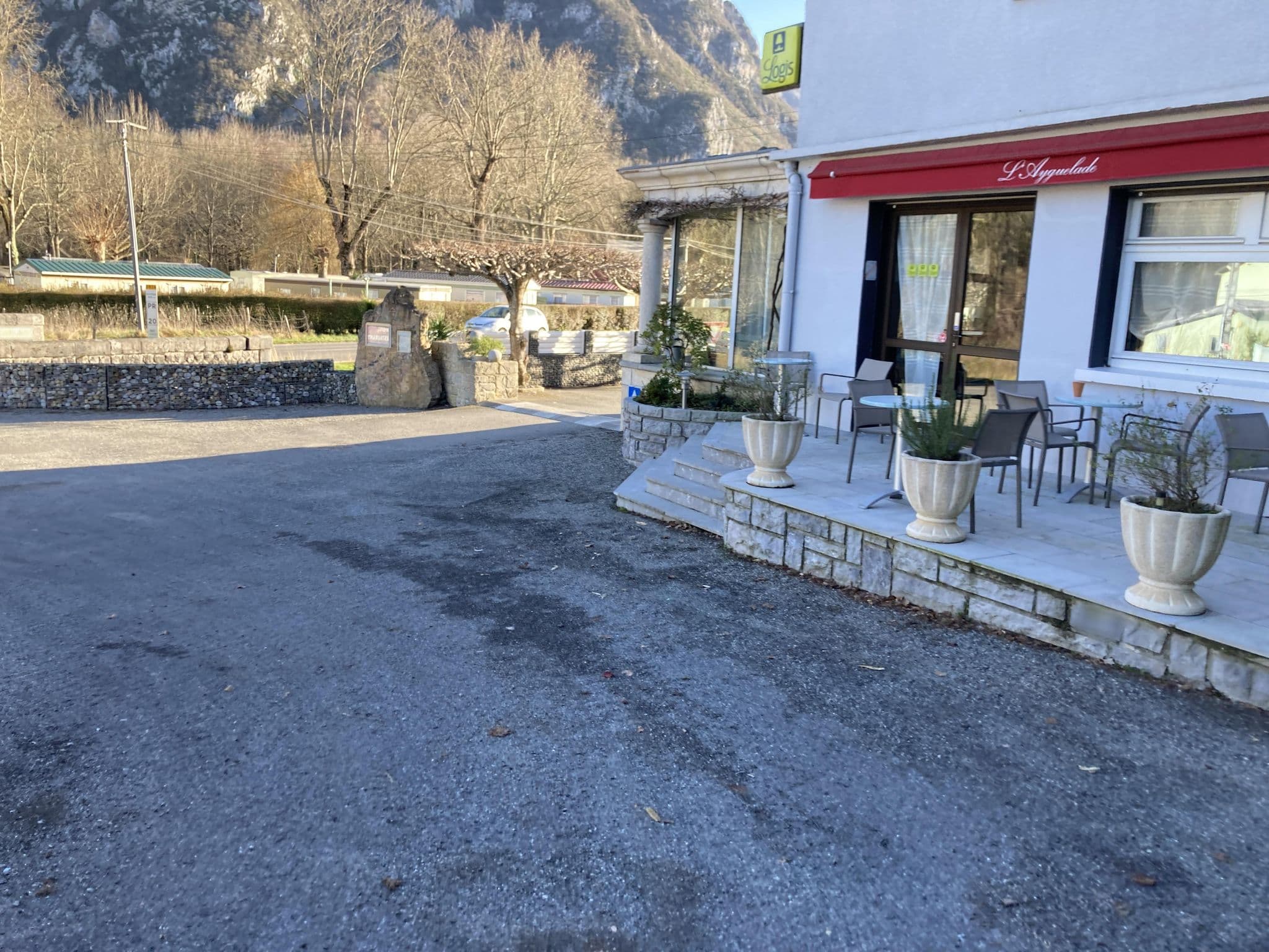 Street view near Hôtel Restaurant l'Ayguelade, Louvie-Juzon — © maxm64 (CC BY-SA · Mapillary)