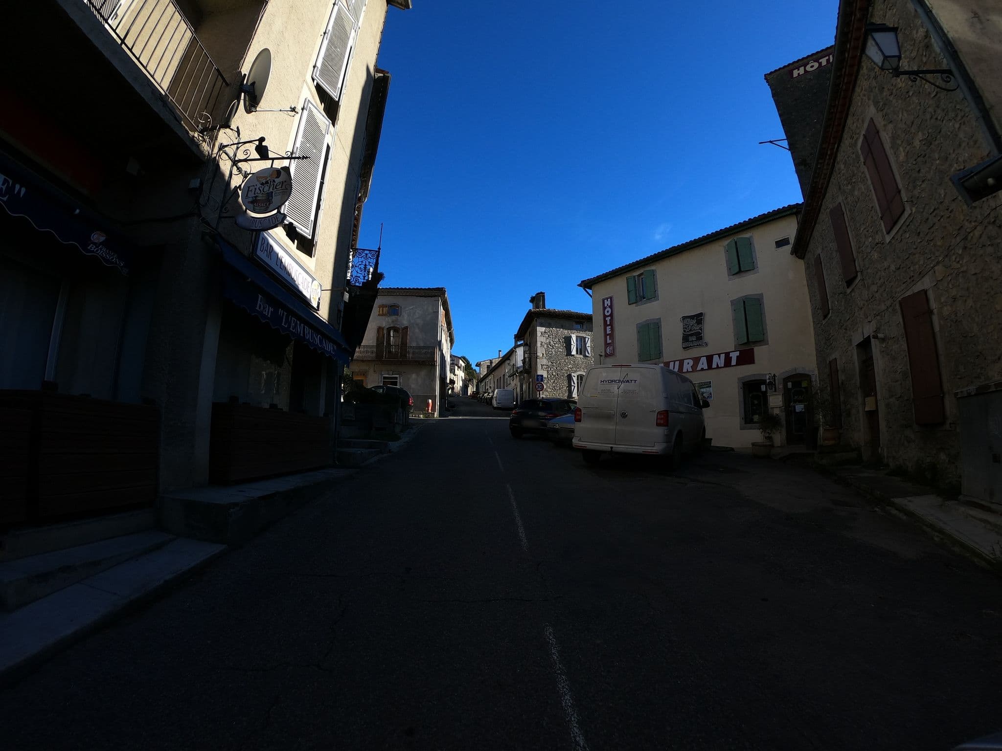 Street view near Hôtel de la Tour, Saint-Lizier — © joostjakob (CC BY-SA · Mapillary)