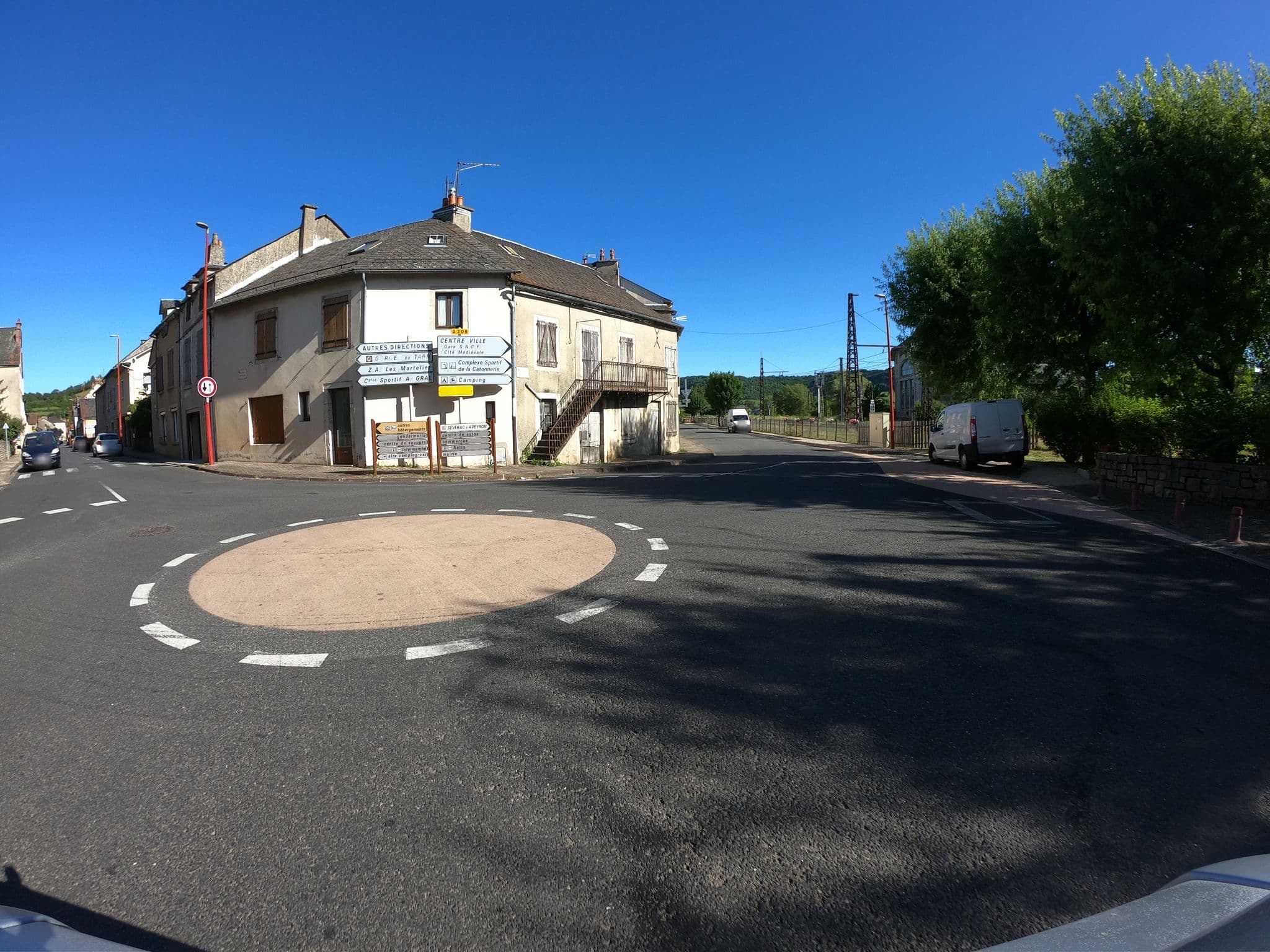 Street view near Hôtel des Causses, Sévérac-le-Château — © joostjakob (CC BY-SA · Mapillary)