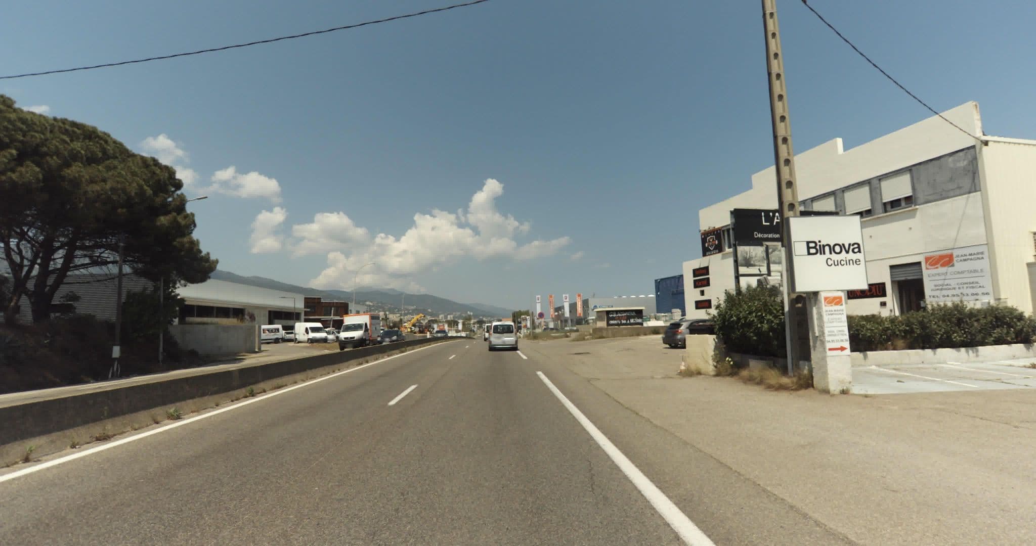 Street view near Hôtel Sampiero, Furiani — © sogefi (CC BY-SA · Mapillary)