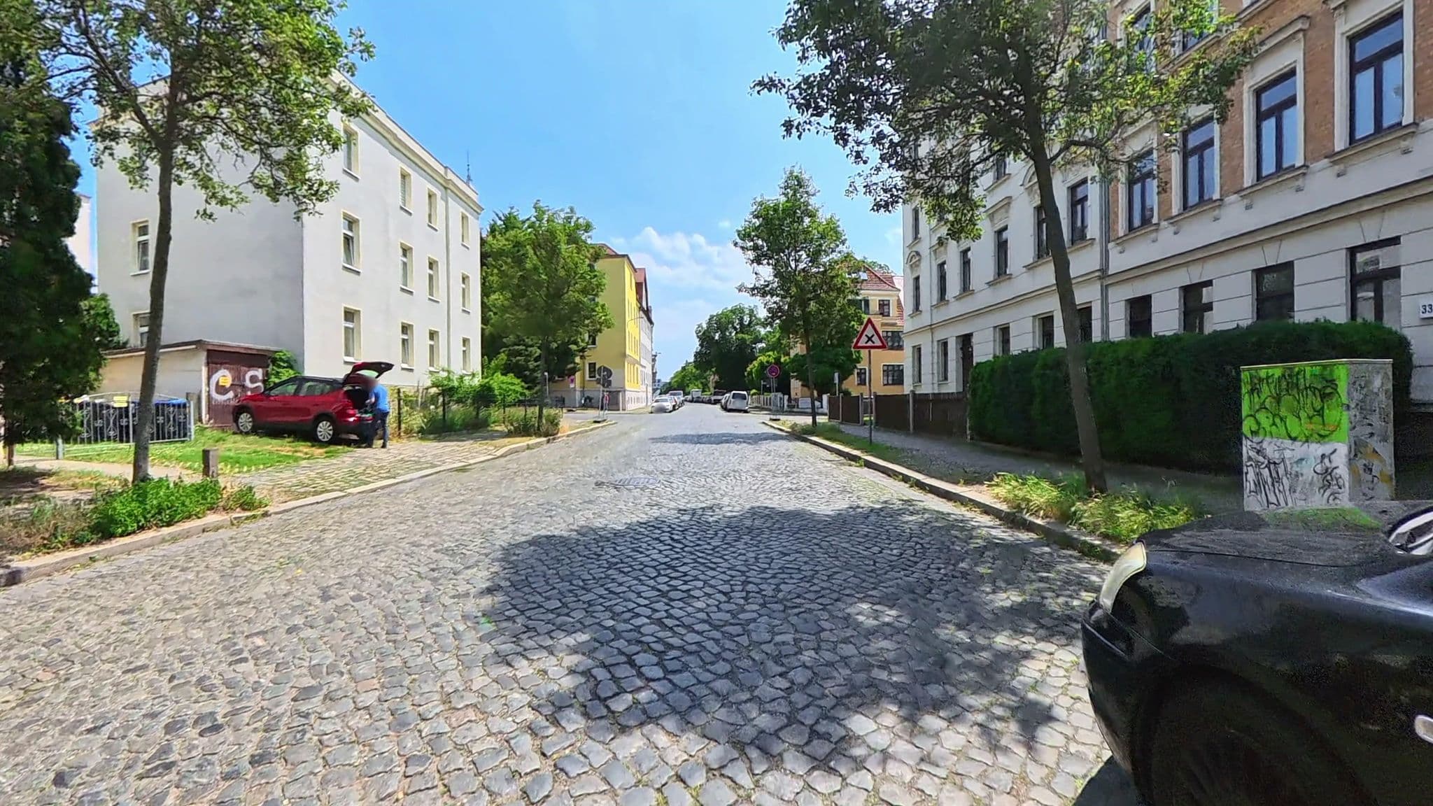 Street view near Gästehaus Schnabel, Gohlis — © AR88 (CC BY-SA · Mapillary)