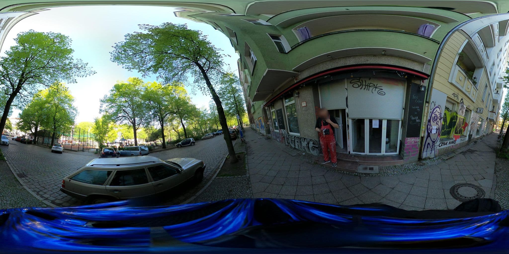 Street view near Fantastic Foxhole Hostel, Treptow — © supaplex030 (CC BY-SA · Mapillary)