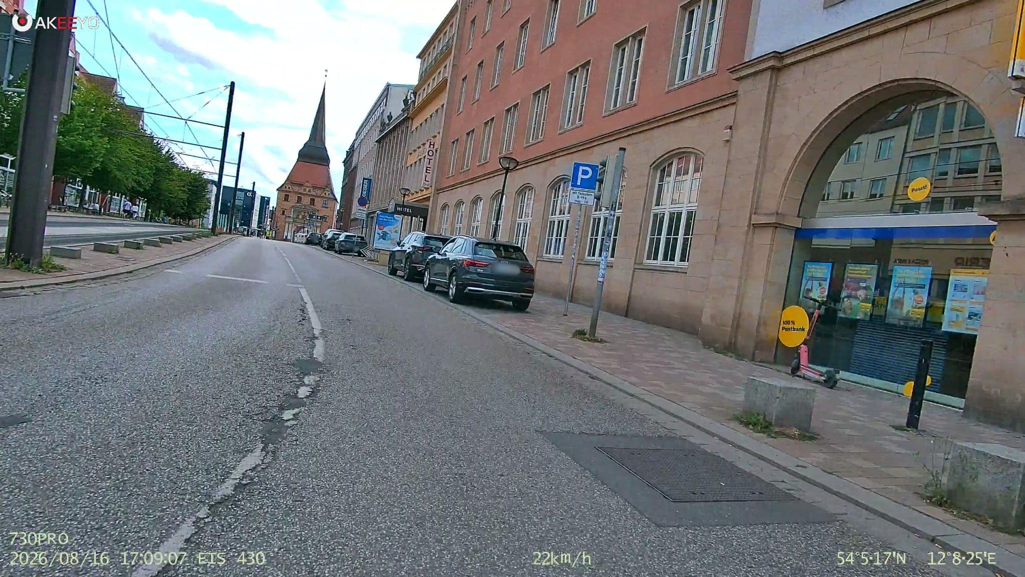 Street view near arcona Hotel Thüringer Hof GmbH, Rostock — © LordOslo (CC BY-SA · Mapillary)