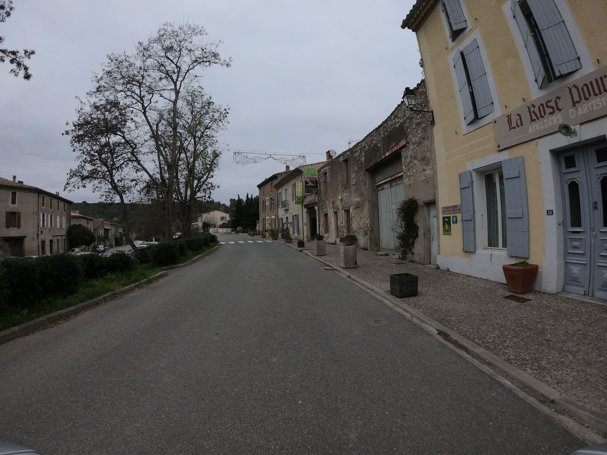 Street view near Hostellerie des Corbières, Fabrezan — © joostjakob (CC BY-SA · Mapillary)
