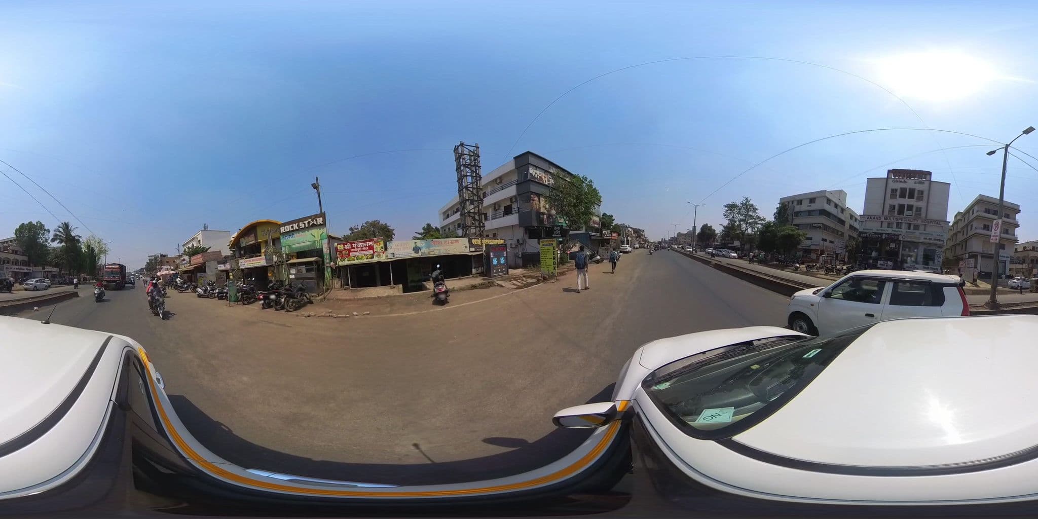 Street view near Mohini Lodge, Alandi — © skysign (CC BY-SA · Mapillary)