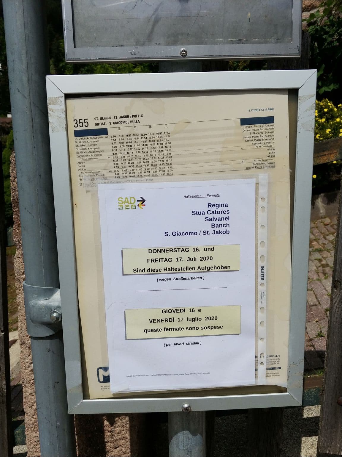 Street view near Pensione Pradell, Ortisei — © highlander (CC BY-SA · Mapillary)