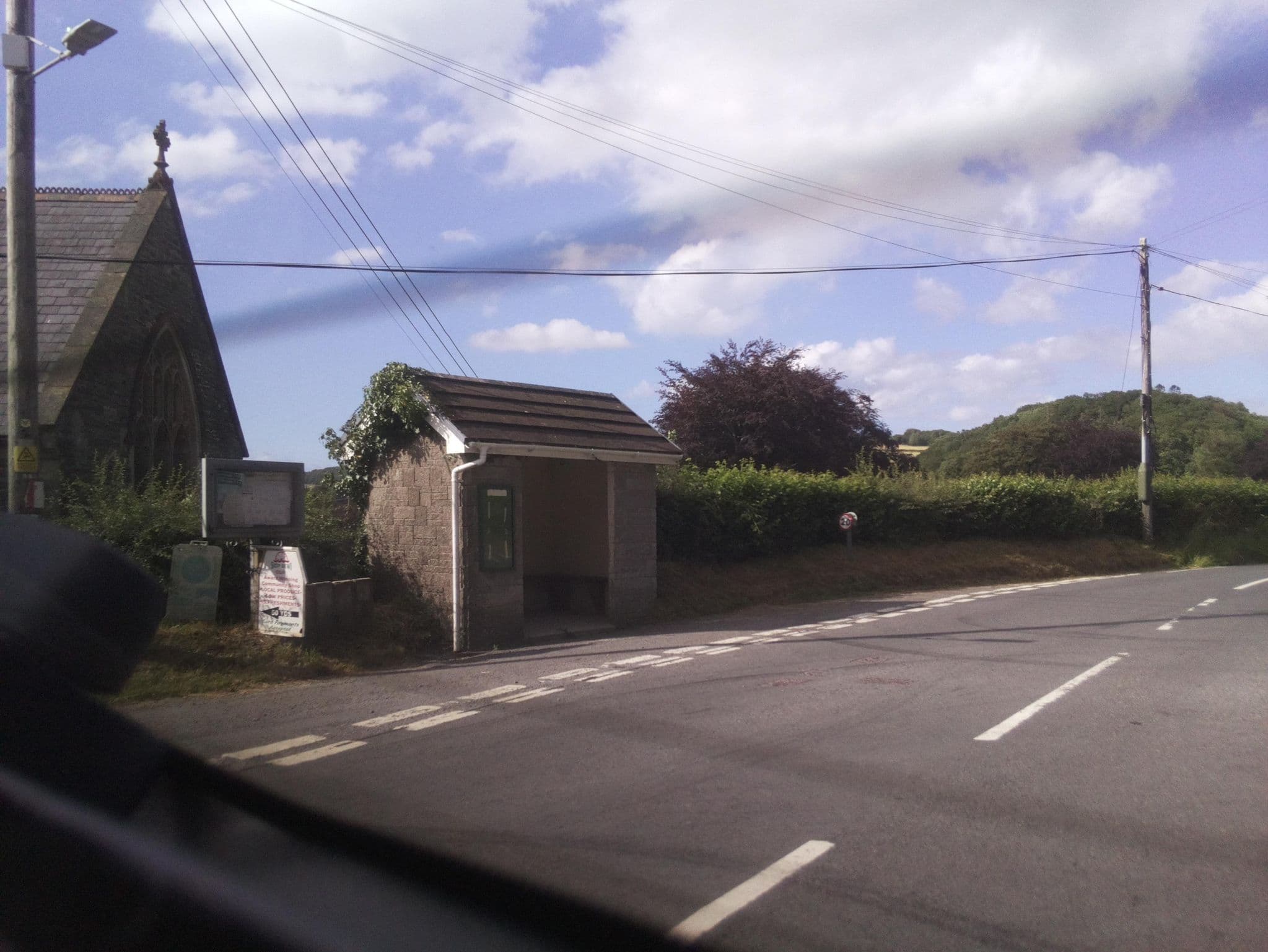 Street view near The Long Barn, Llandysul — © southglos (CC BY-SA · Mapillary)