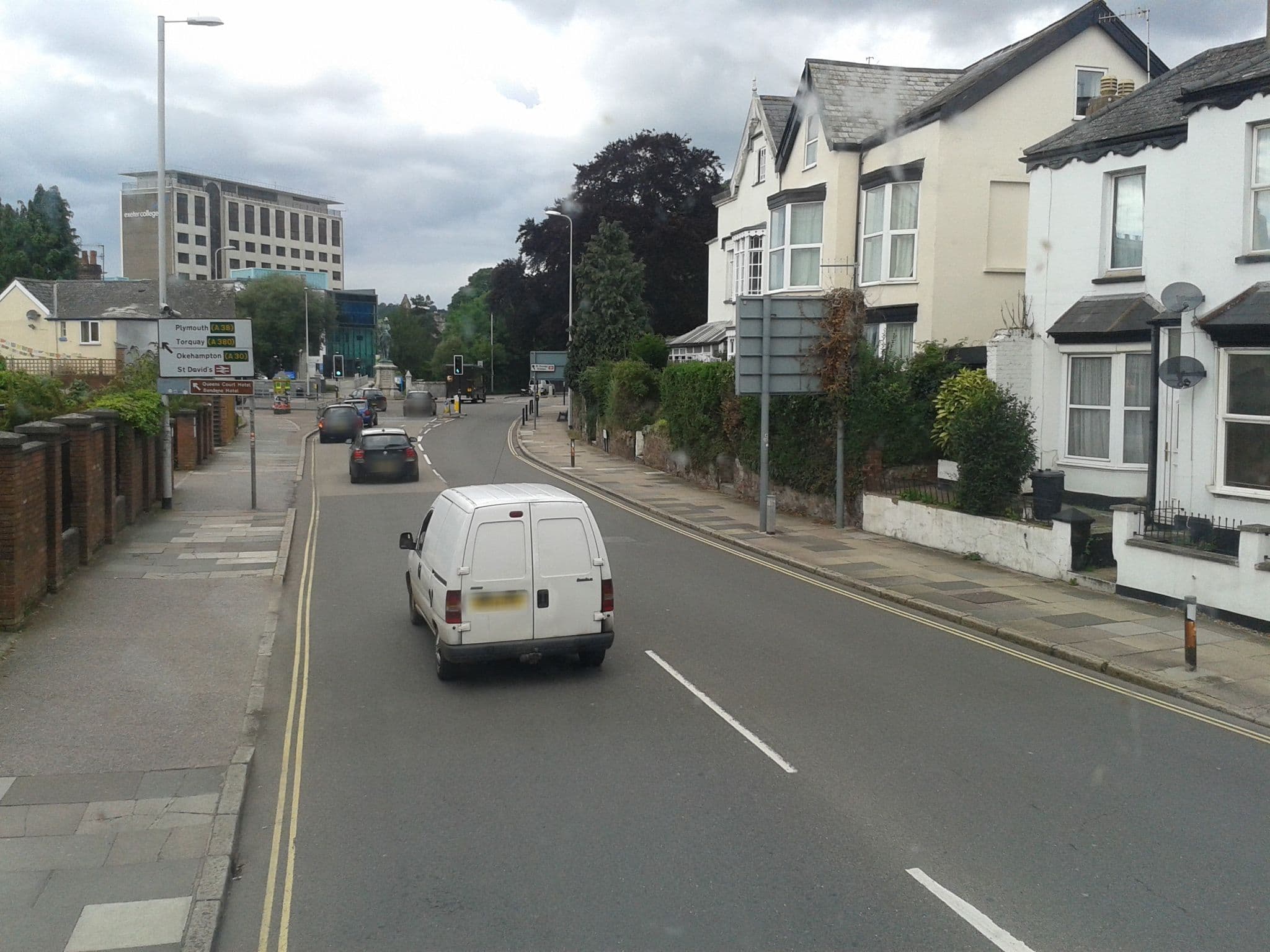 Street view near The Tower Inn, Exeter — © cyclestreets (CC BY-SA · Mapillary)