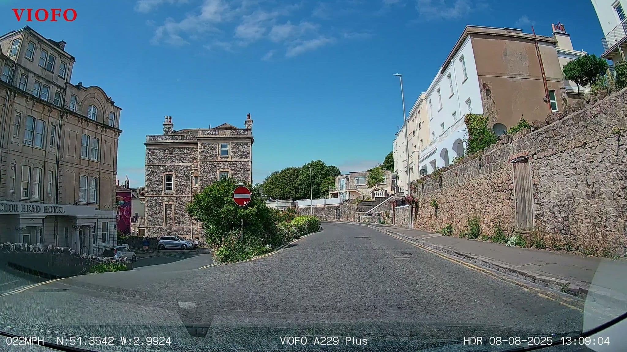 Street view near Anchor Head Hotel, Weston-super-Mare — © RyanBush (CC BY-SA · Mapillary)