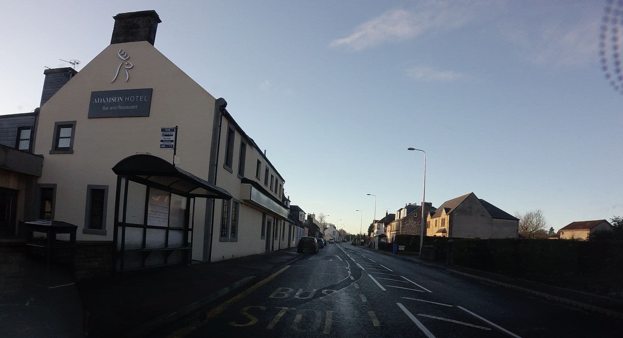 Street view near The Pitfirrane Hotel, Crossford — © hobgoblin (CC BY-SA · Mapillary)
