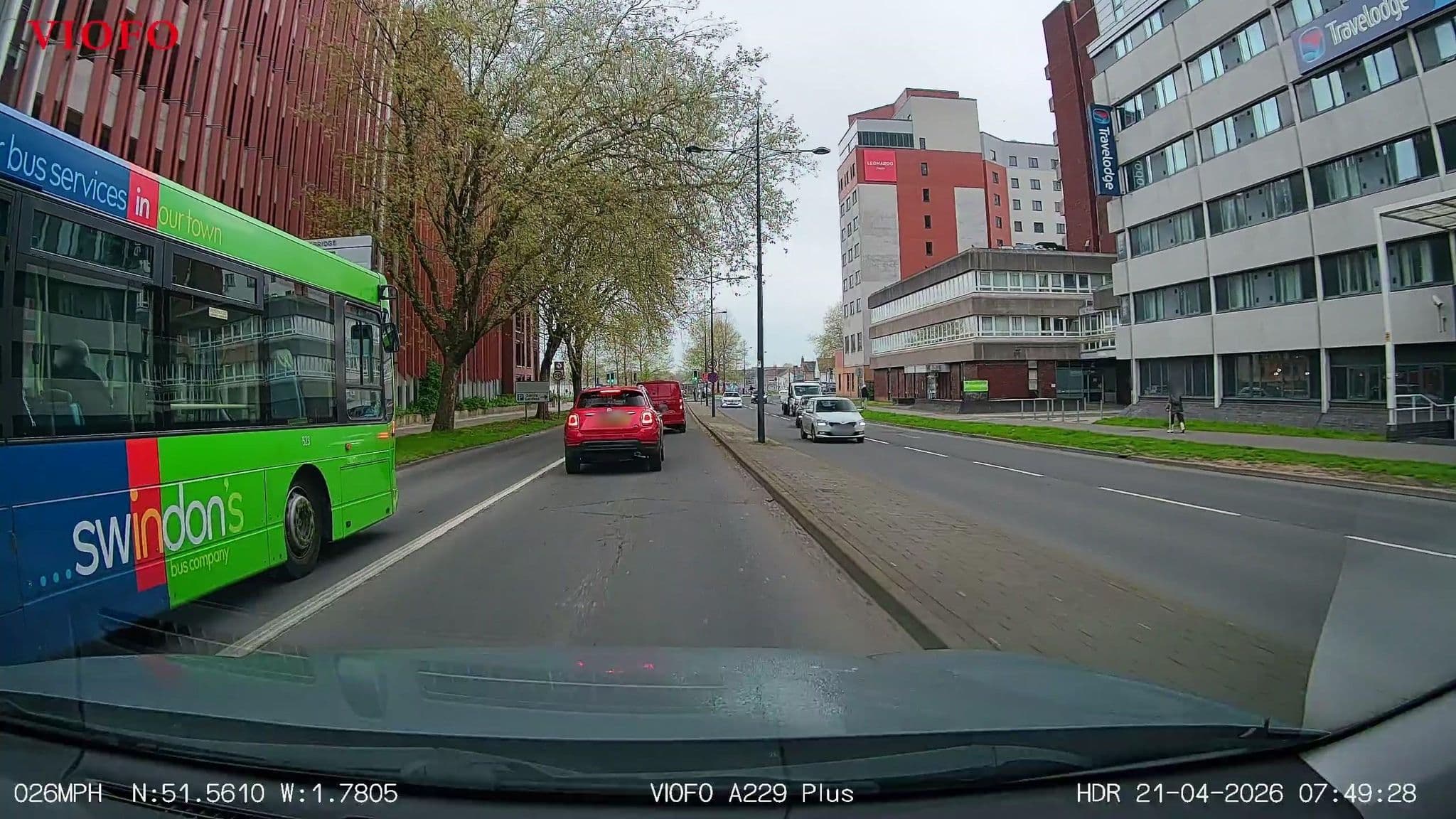 Street view near Travelodge, Swindon — © RyanBush (CC BY-SA · Mapillary)