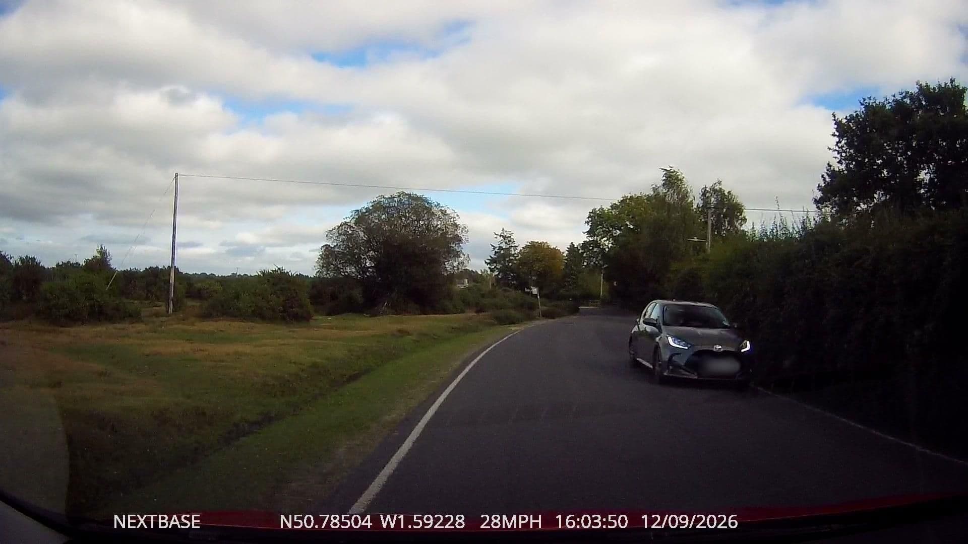 Street view near Heather Cottage, Sway — © OrangeHurst97 (CC BY-SA · Mapillary)