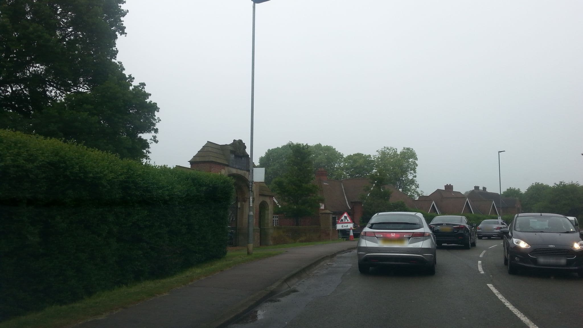 Street view near Framework Knitters Almshouses, Oadby — © adam2 (CC BY-SA · Mapillary)