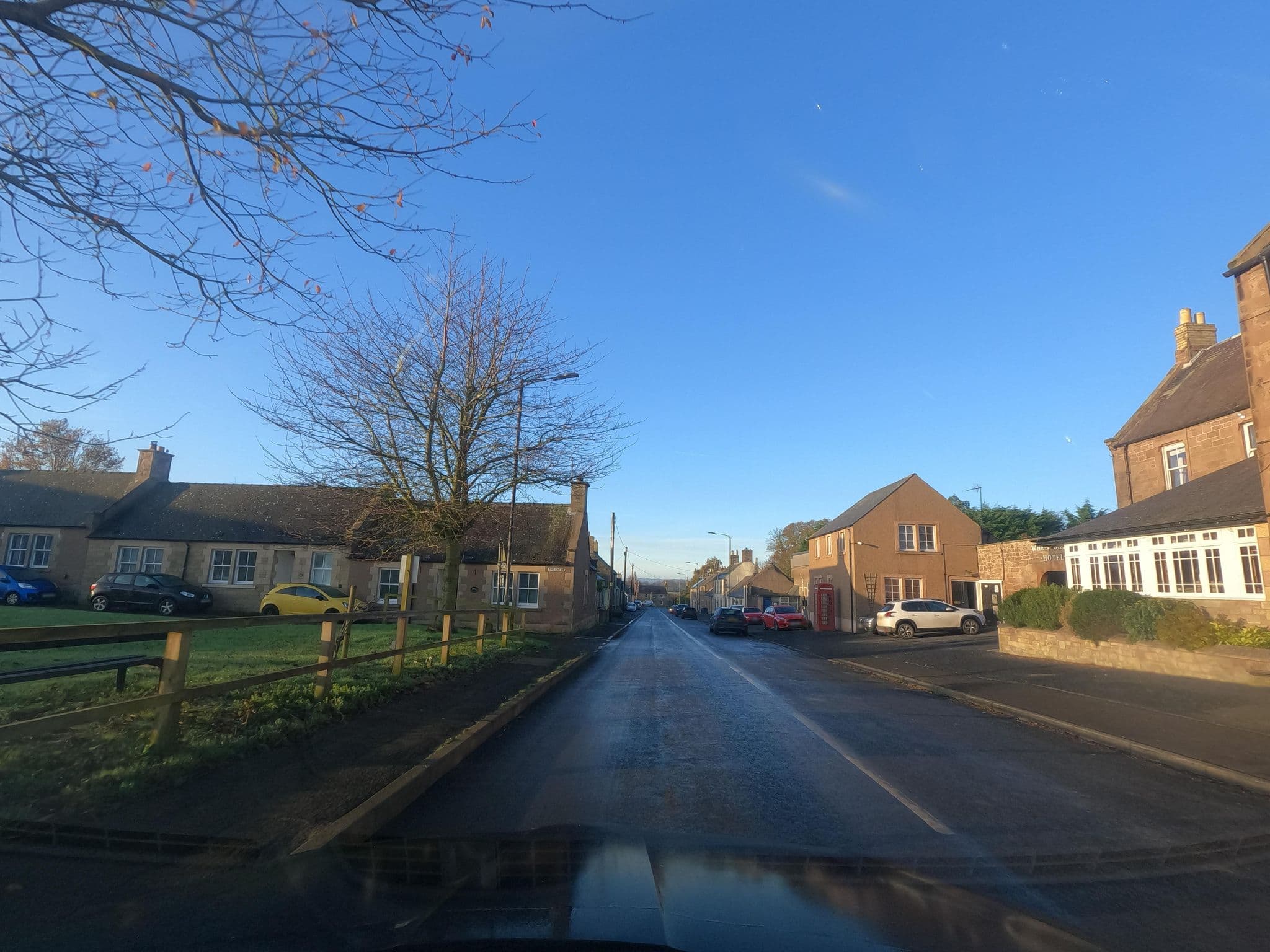 Street view near Wheatsheaf Hotel, Allanton — © floatingboater (CC BY-SA · Mapillary)