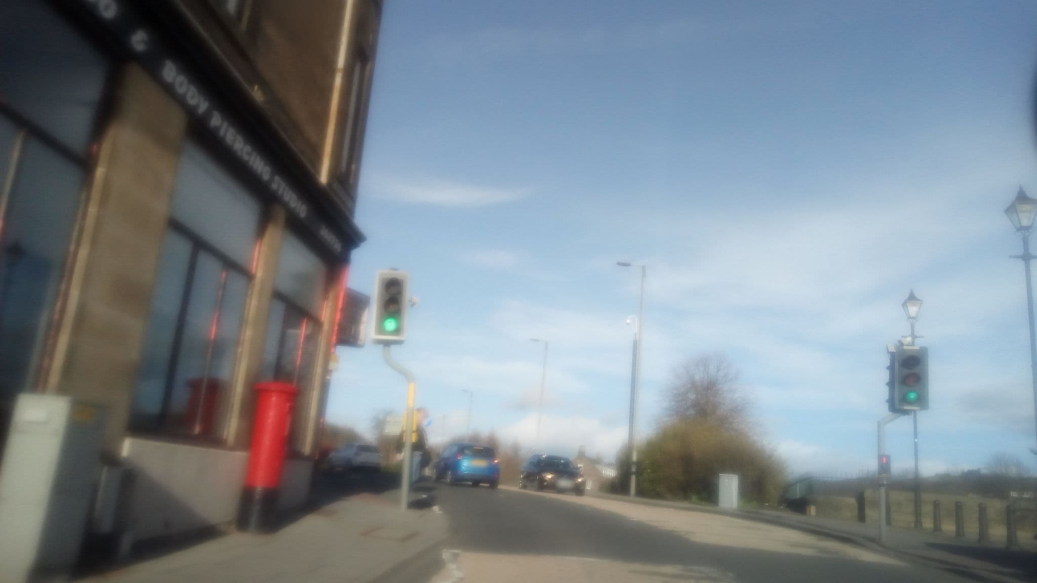Street view near Elmhouse, Hawick — © victuallers (CC BY-SA · Mapillary)