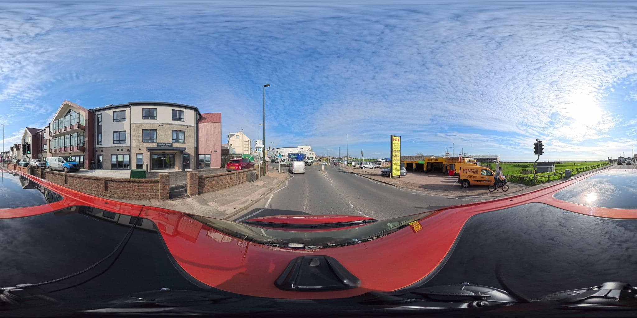 Street view near The New Sussex Hotel, Lancing — © BlizzardBorn42Car (CC BY-SA · Mapillary)