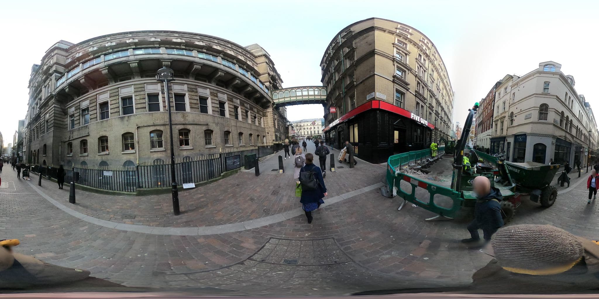 Street view near Royal Adelphi Hotel, London — © peterleth (CC BY-SA · Mapillary)