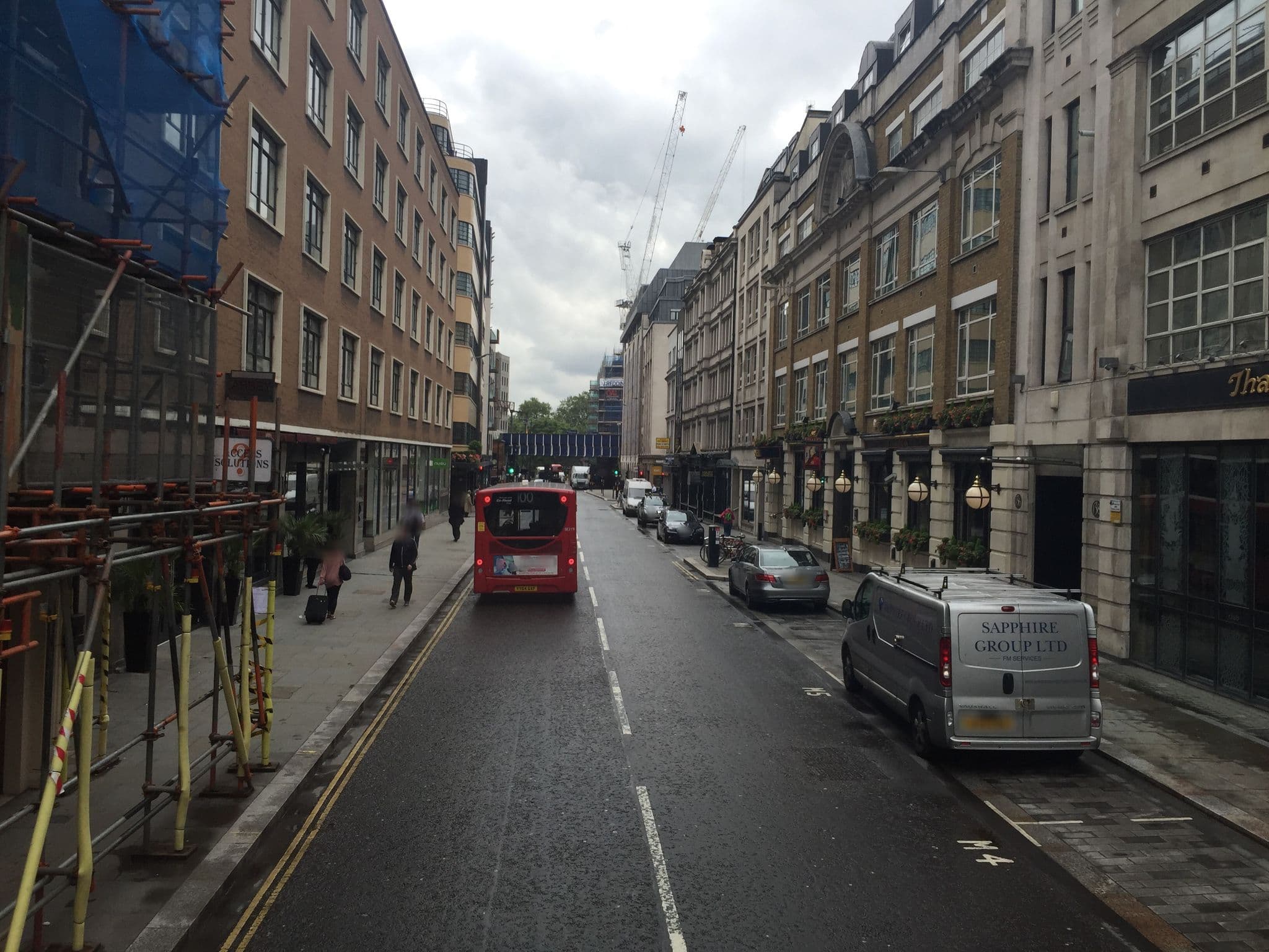 Street view near Clarendon Minories, Whitechapel — © mdroads (CC BY-SA · Mapillary)