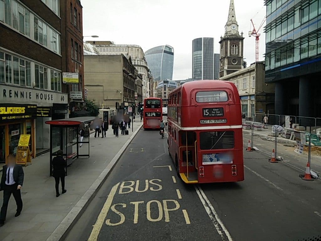 Street view near Hotel Saint, London, Whitechapel — © ccossio (CC BY-SA · Mapillary)