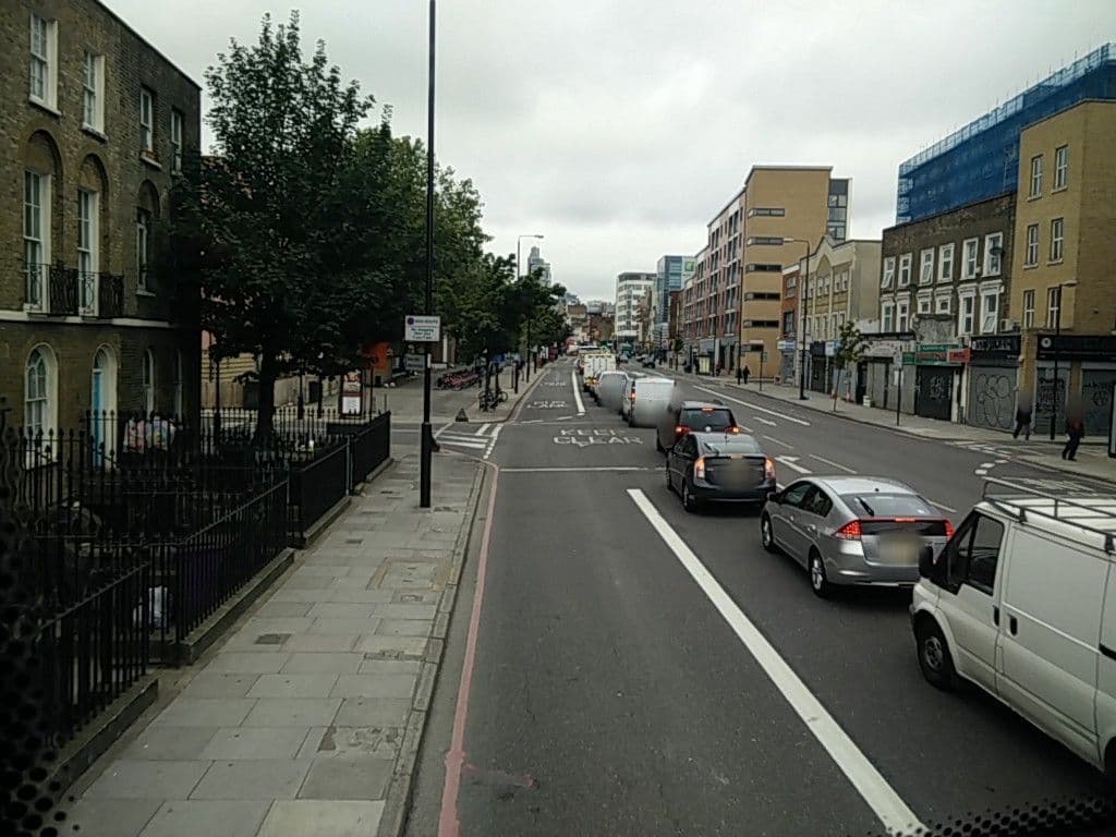 Street view near City Aldgate Apartments, Shadwell — © ccossio (CC BY-SA · Mapillary)