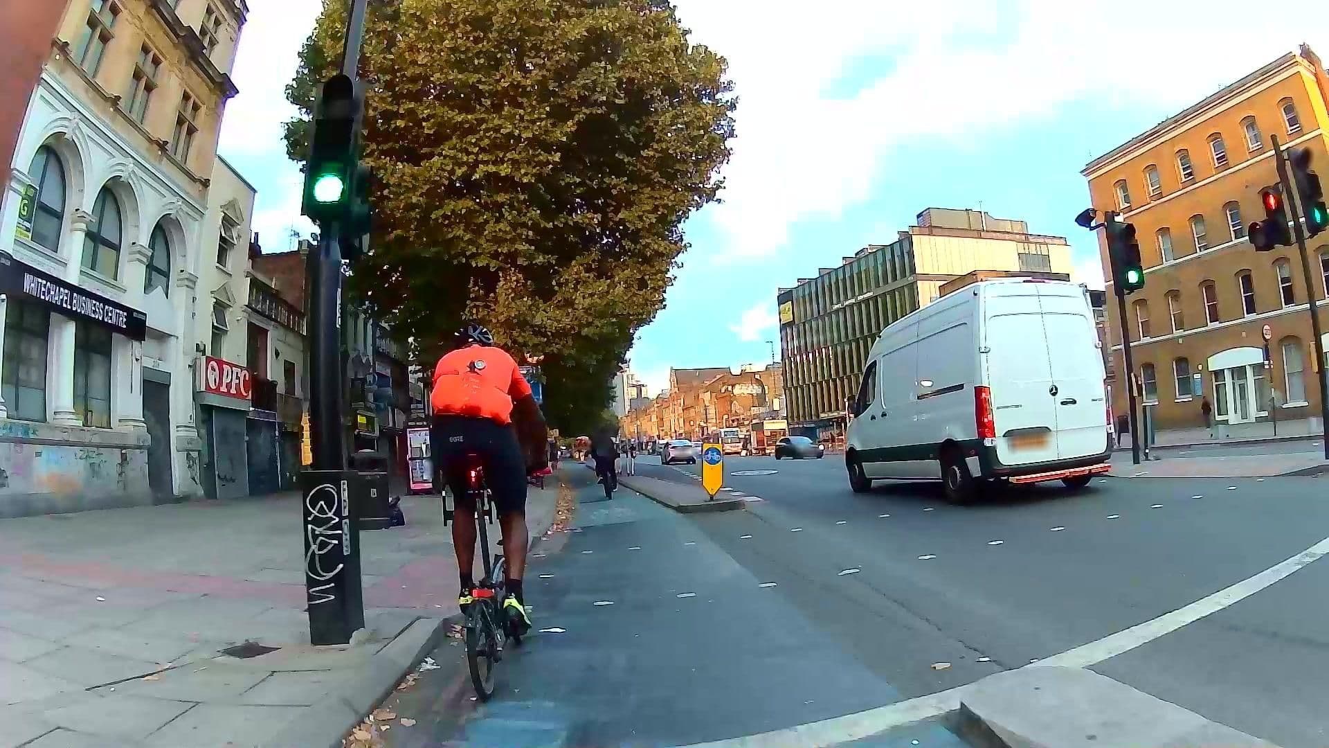 Street view near Whitechapel Grand, Bethnal Green — © rskedgell (CC BY-SA · Mapillary)