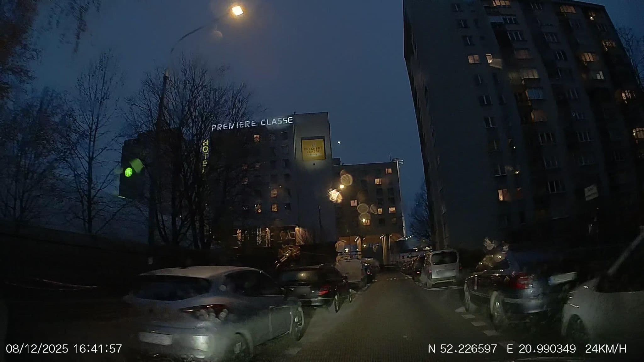 Street view near Lovely Sunny Flat in City Center, Ochota — © Driven2574 (CC BY-SA · Mapillary)