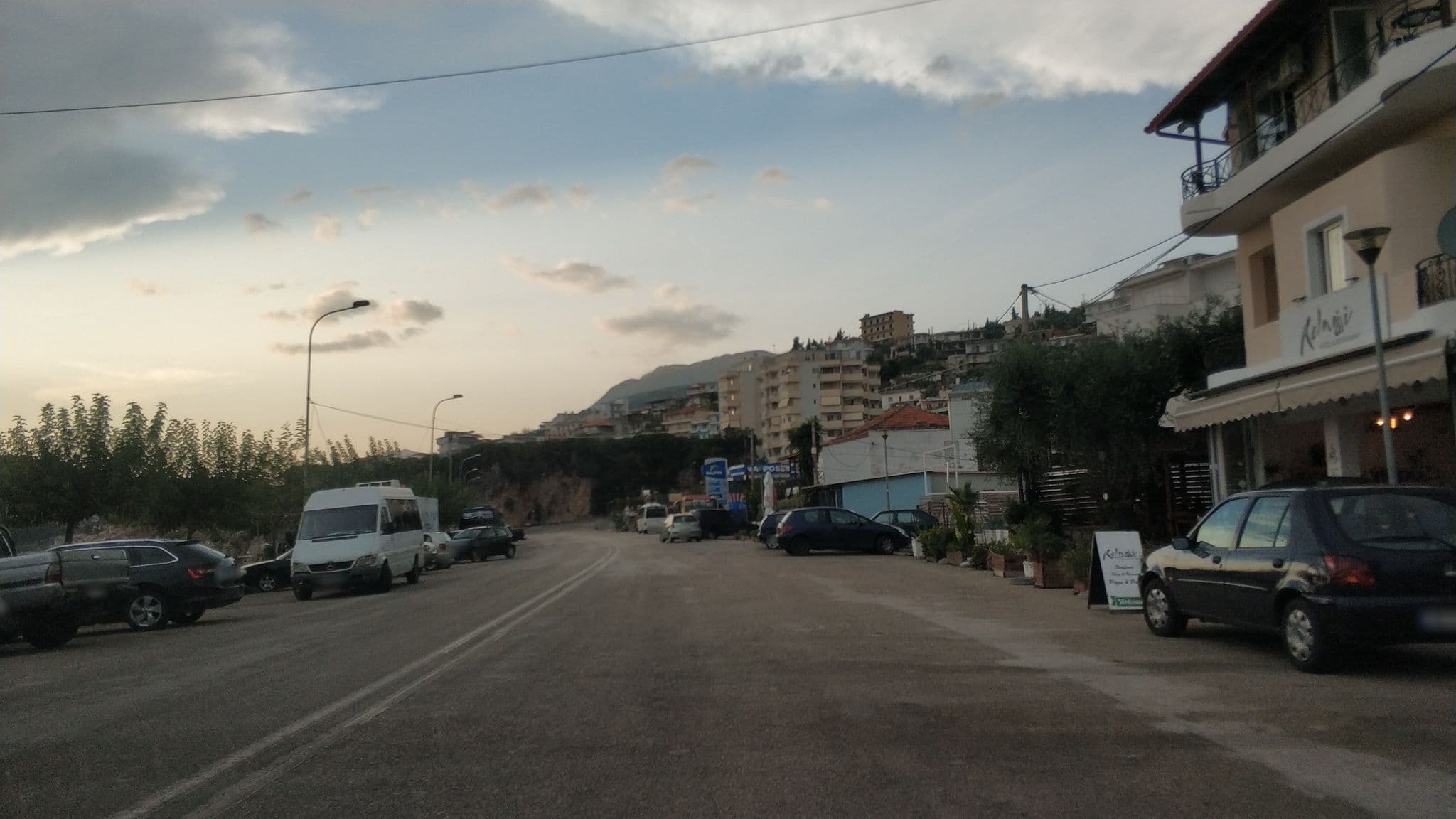 Street view near Golden Beach Hotel, Himarë — © freddouhelk (CC BY-SA · Mapillary)