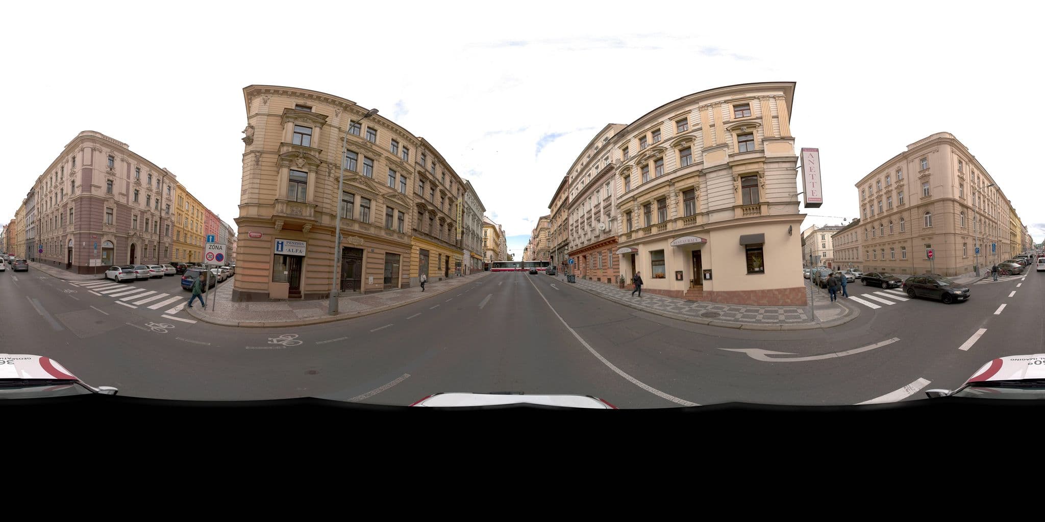 Street view near Balkan Hotel, Smíchov — © jeffreymartin (CC BY-SA · Mapillary)