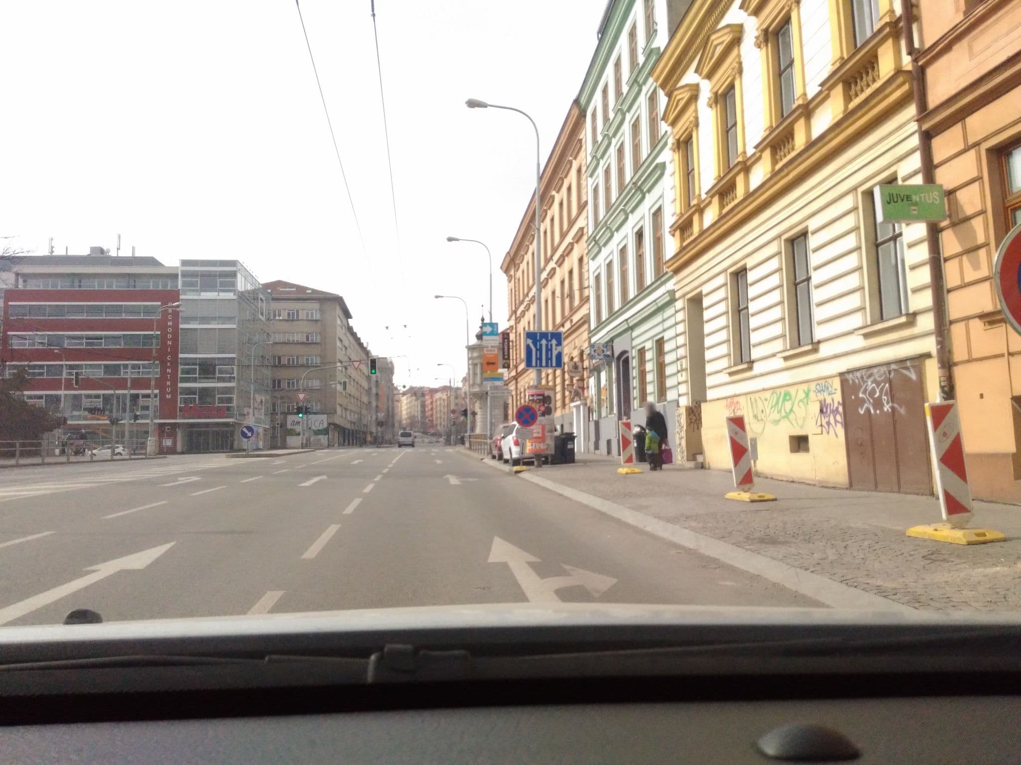Street view near Pension Juventus, Brno — © michalfabik (CC BY-SA · Mapillary)