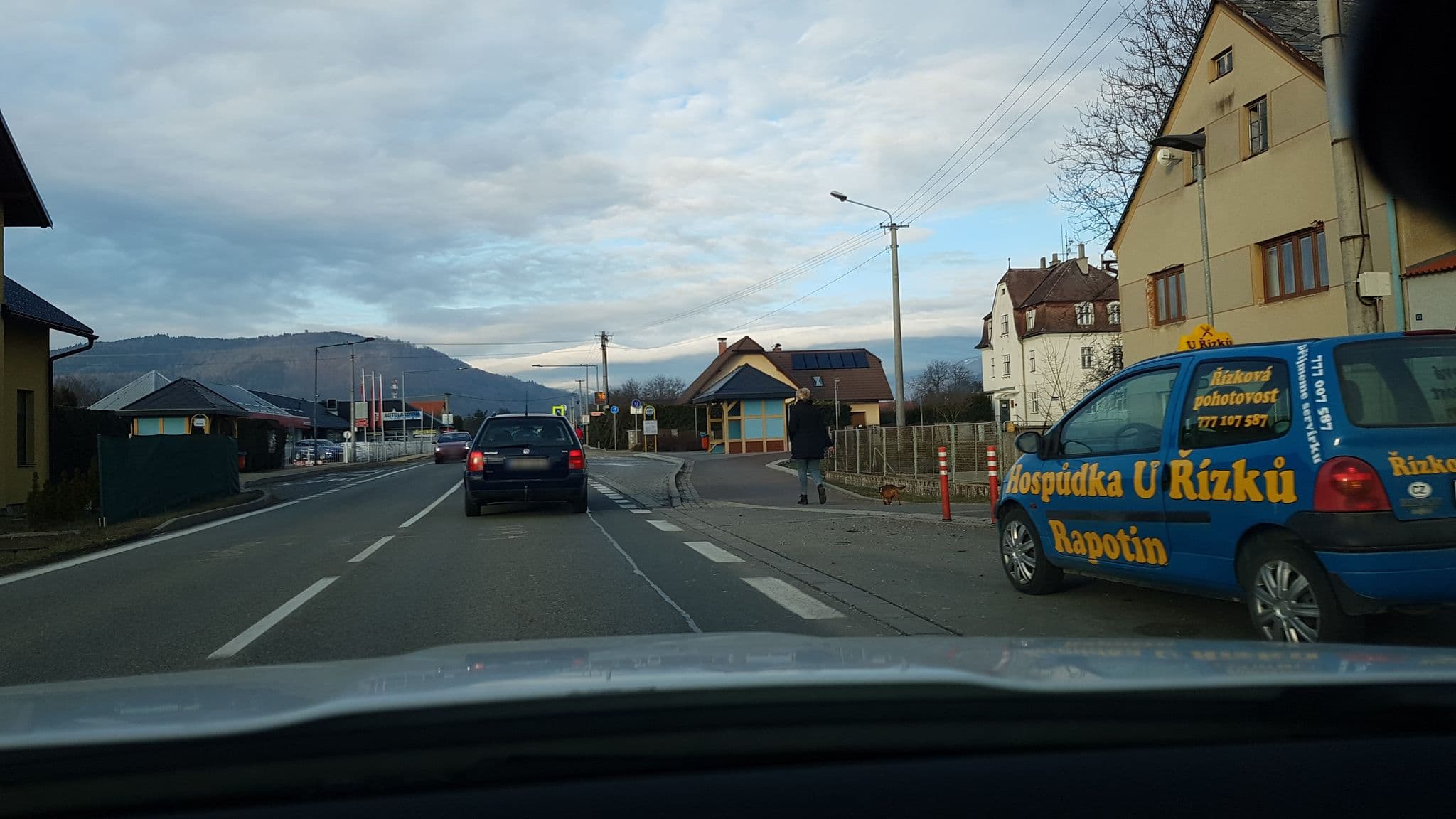 Street view near Penzion s Restaurací Zlata Hvězda, Vikýřovice — © richardc (CC BY-SA · Mapillary)