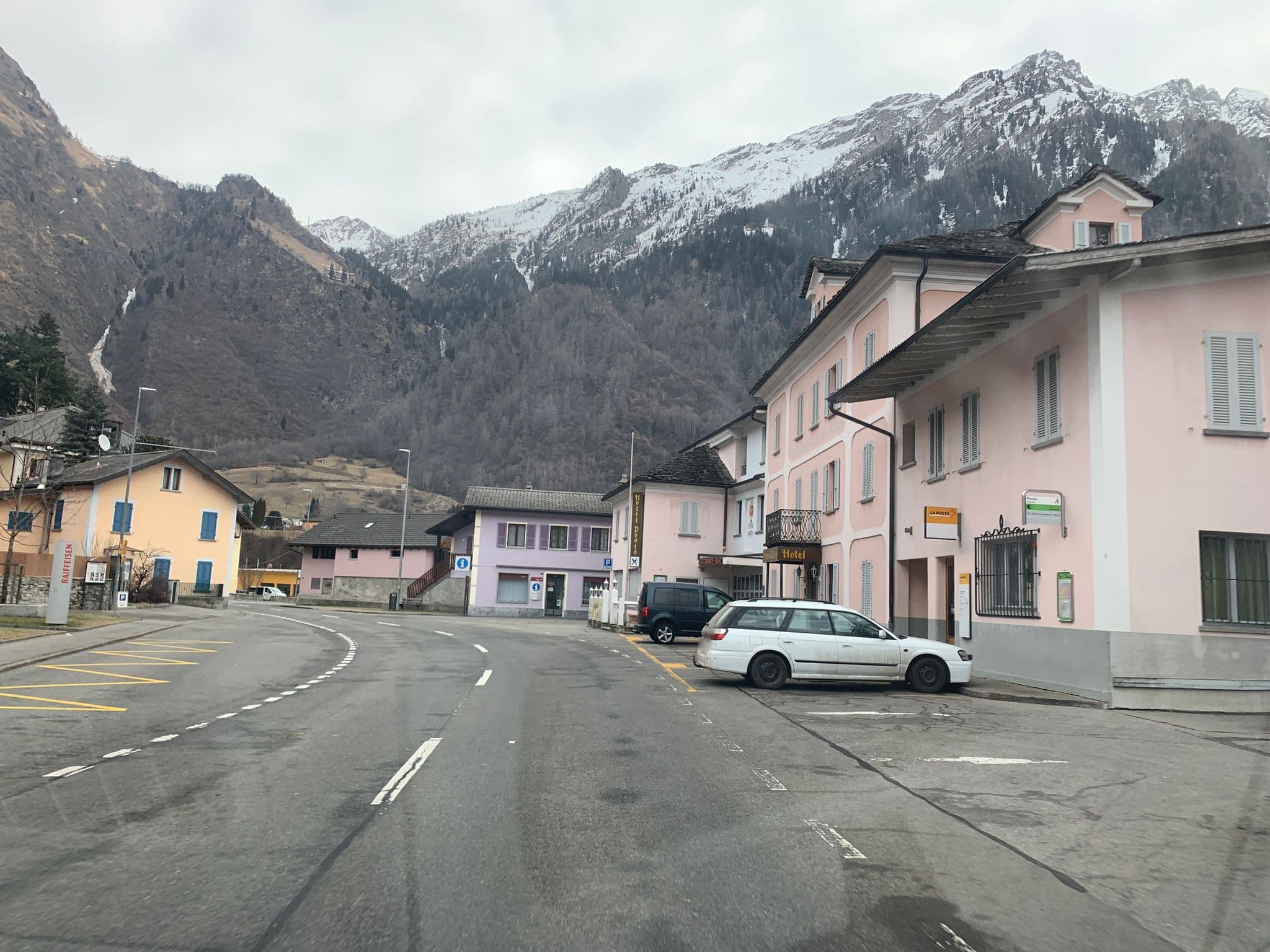 Street view near Albergo Olivone & Posta, Acquarossa — © jollo (CC BY-SA · Mapillary)