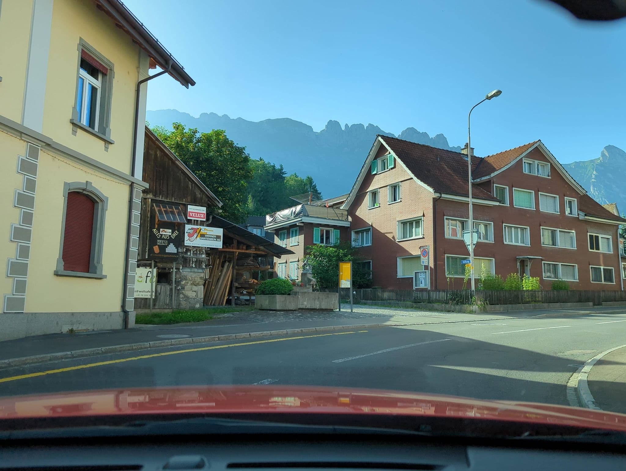 Street view near Bollhalder Schäfli AG, Gams — © mcliquid (CC BY-SA · Mapillary)