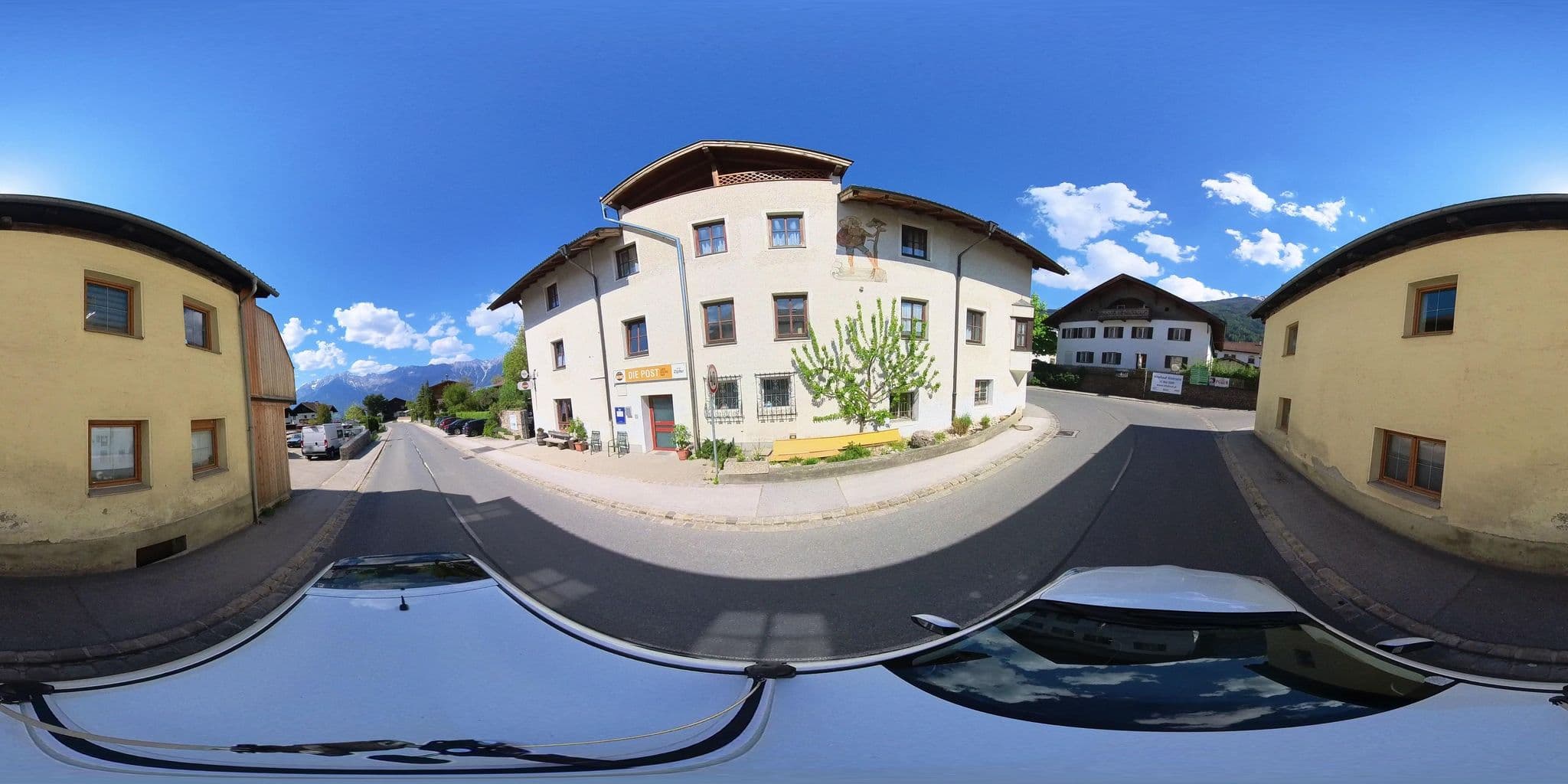 Street view near Gasthaus Post, Sistrans — © osmplus_org (CC BY-SA · Mapillary)