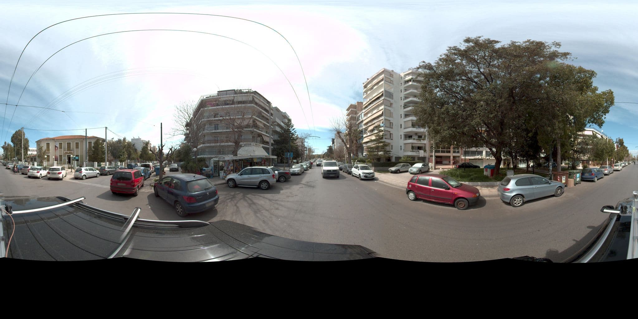 Street view near Delfini Hotel, Moskháton — © Vagelis (CC BY-SA · Mapillary)