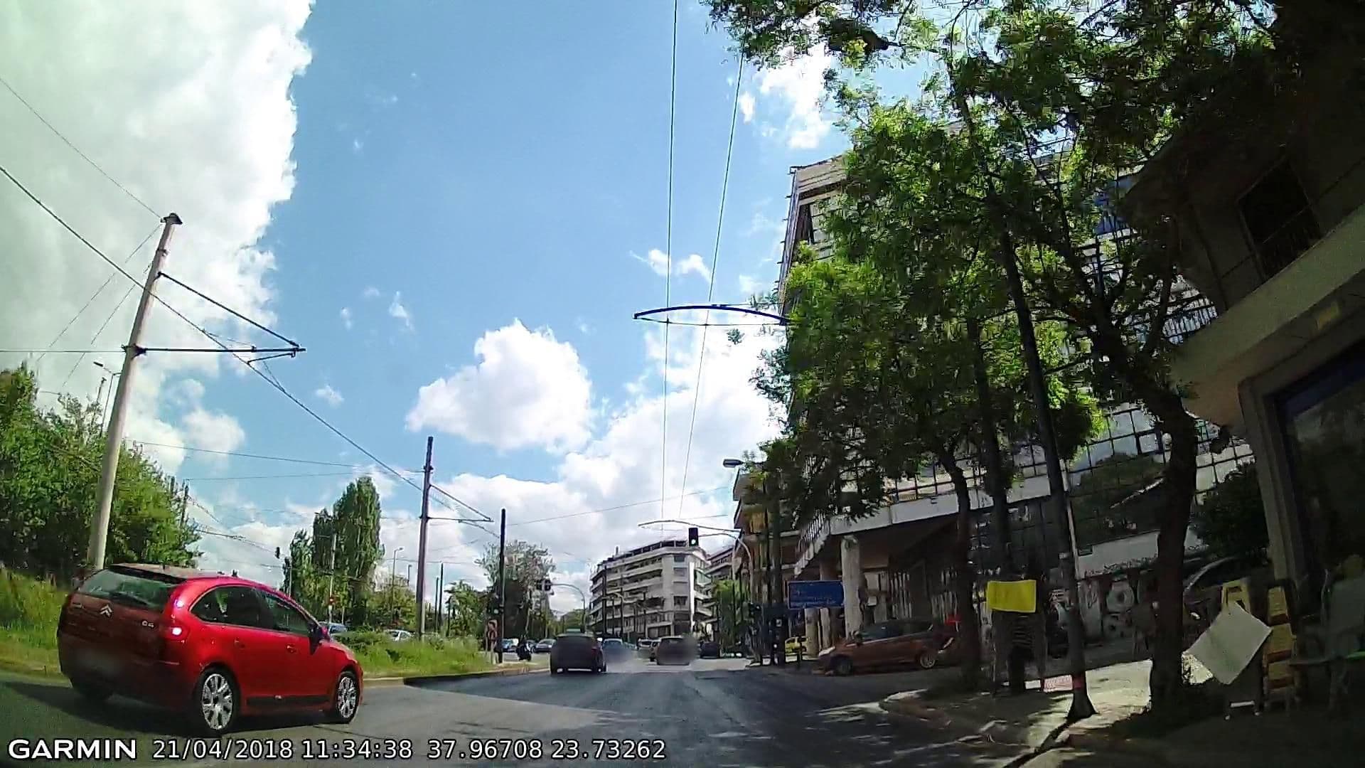 Street view near The Athenaeum Luxury Hotel, Výronas — © pppetros (CC BY-SA · Mapillary)
