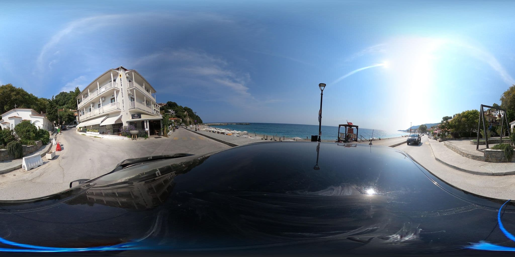Street view near Kenta Beach Hotel, Mouresi — © geraki (CC BY-SA · Mapillary)