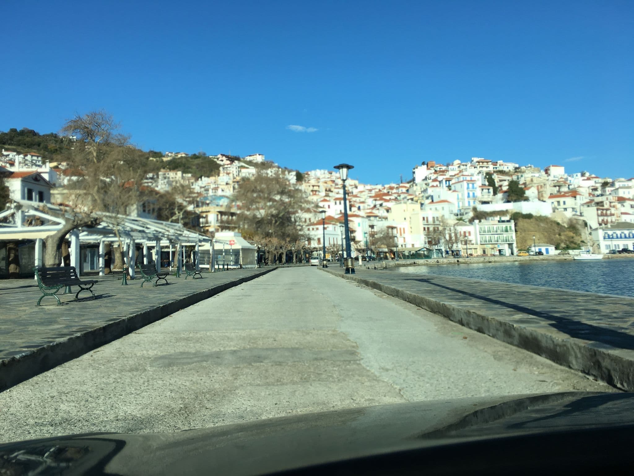 Street view near Hotel Adonis, Skópelos — © wazer (CC BY-SA · Mapillary)