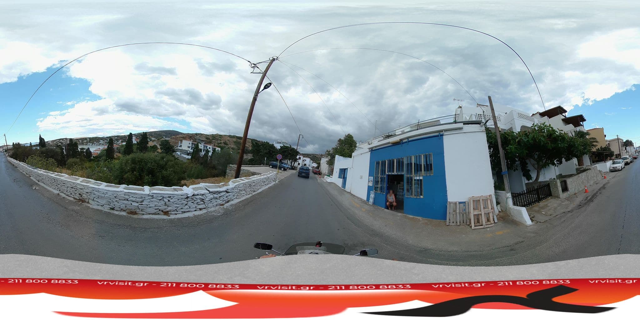 Street view near Nefeli Domatia, Batsíon — © VRvisit (CC BY-SA · Mapillary)