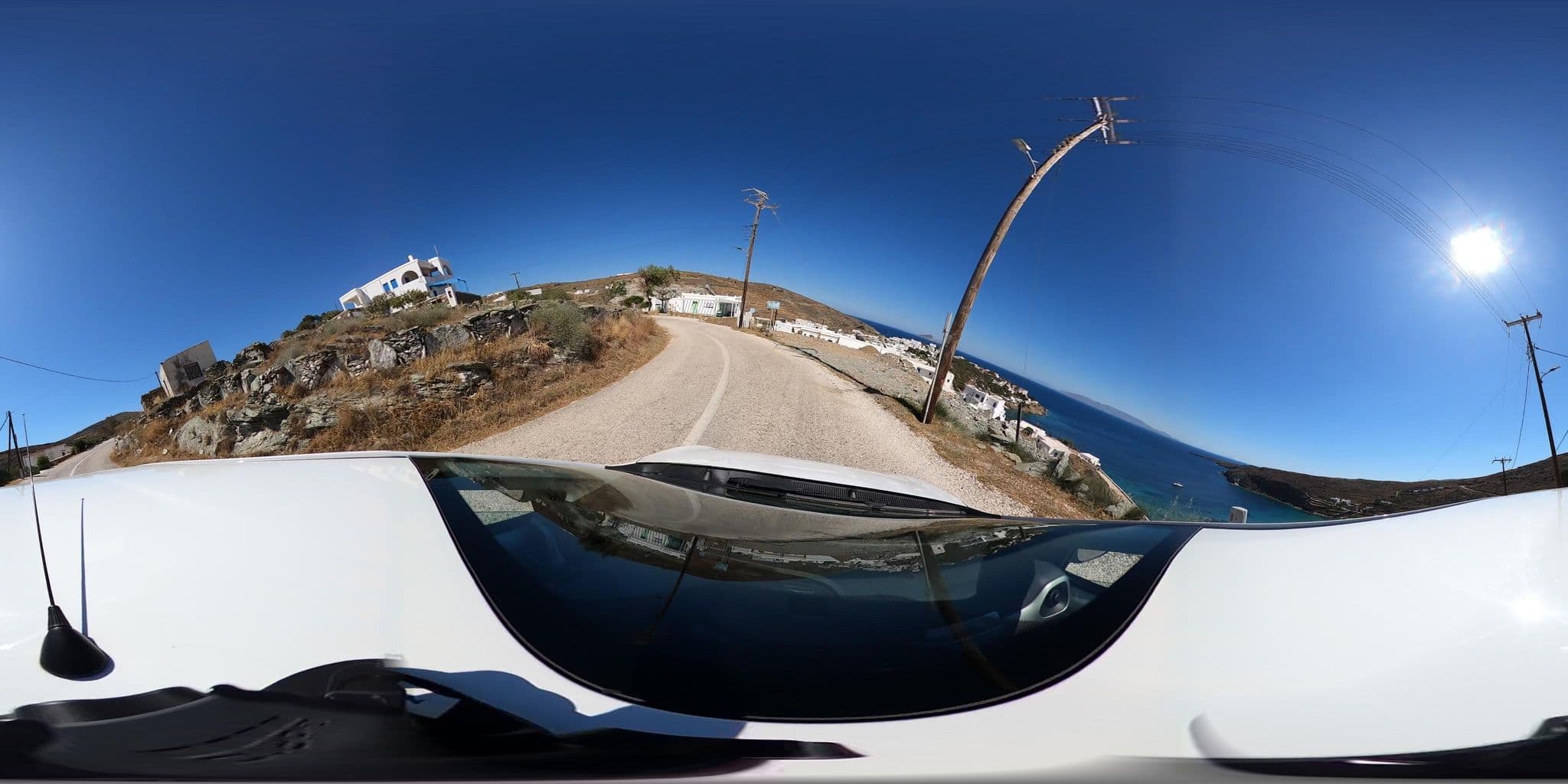 Street view near Panorama Rooms, Áno Sýros — © katagrafes (CC BY-SA · Mapillary)