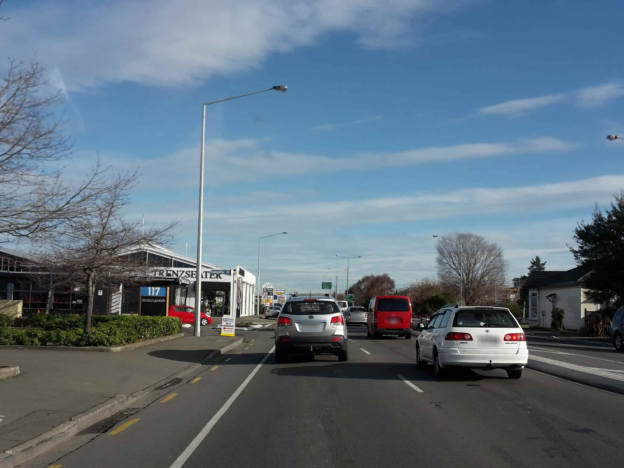 Street view near Tower Junction Motor Lodge, Riccarton — © hoodlum (CC BY-SA · Mapillary)