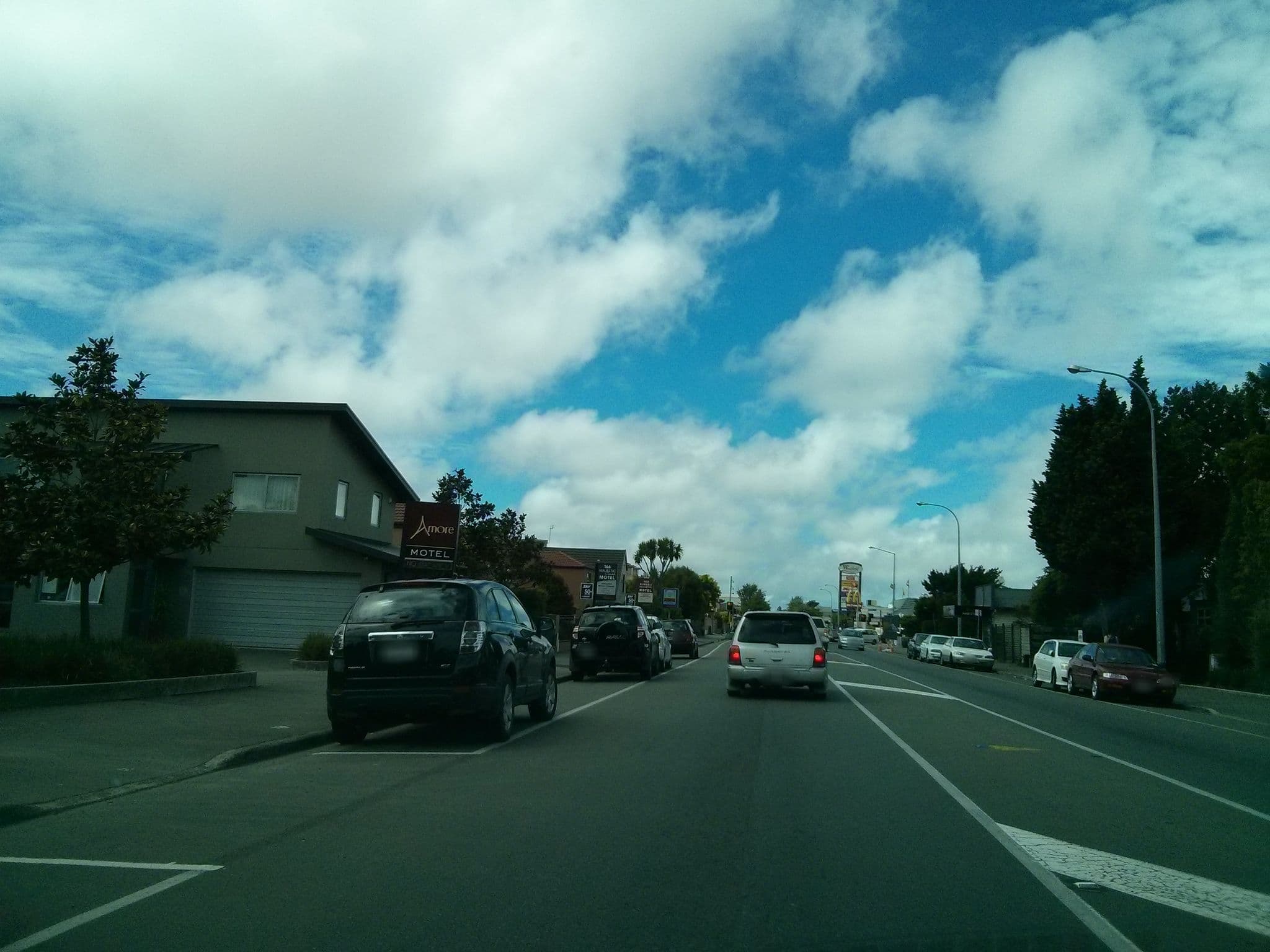 Street view near Amore Motor Lodge, Riccarton — © hoodlum (CC BY-SA · Mapillary)