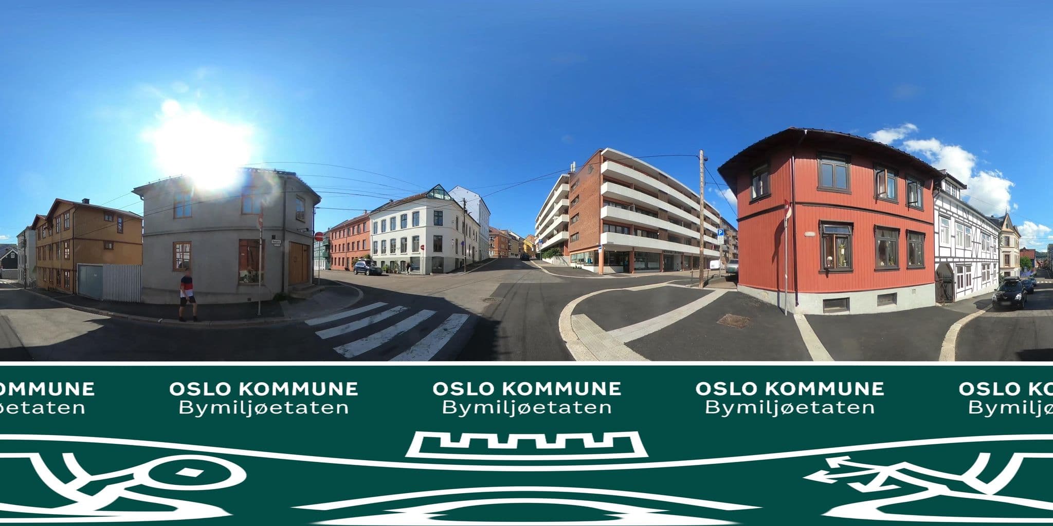 Street view near Den Bla Dor (The Blue Door), Ensjø — © BYM_OlaJuulHolm (CC BY-SA · Mapillary)
