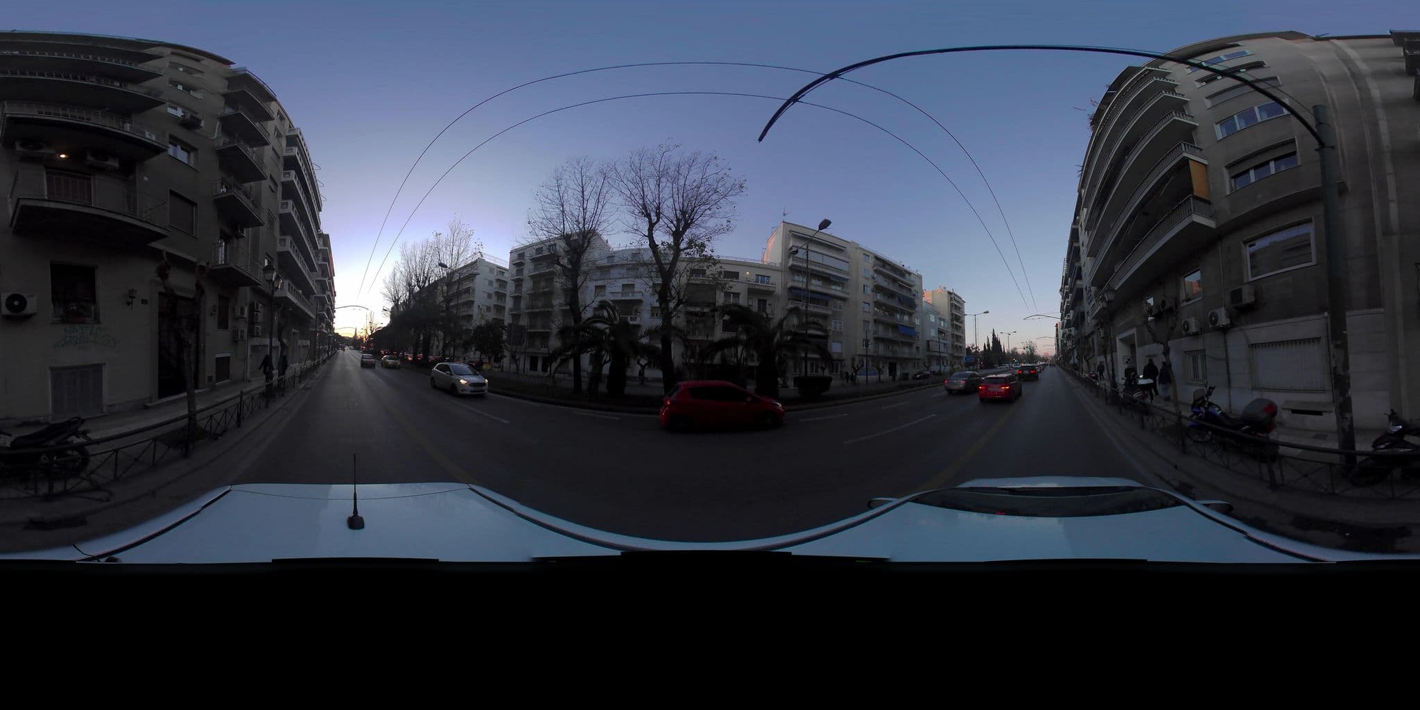 Street view near Hotel Priamos Pagkrati, Výronas — © zaf3kala (CC BY-SA · Mapillary)